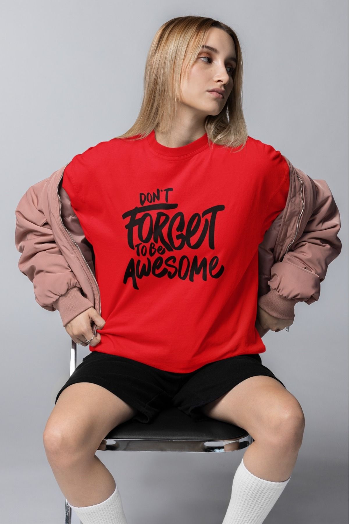 Butik %100 PAMUK ERKEK/KADIN -DON'T FORGET- TRANSFER BASKILI YUVARLAK YAKA KISA KOL TİŞÖRT