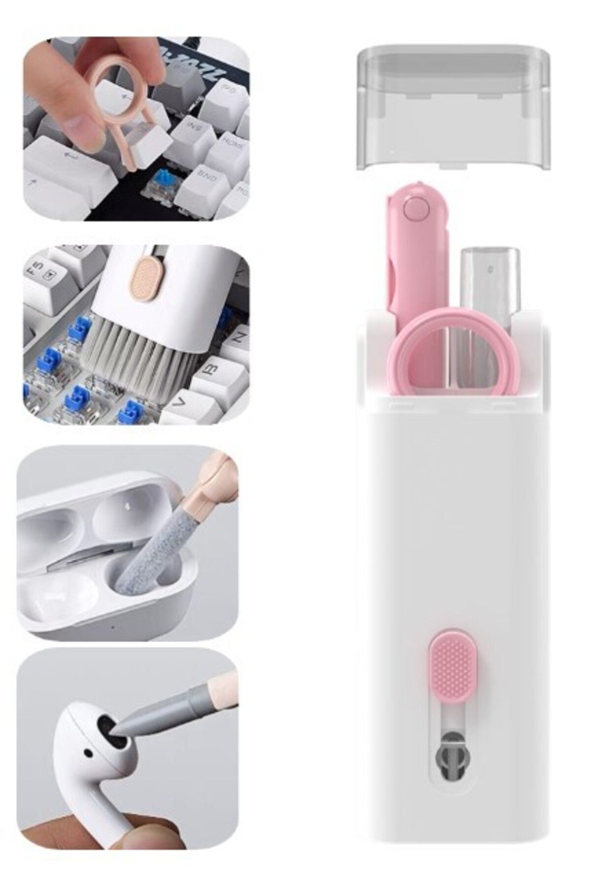 Butik ÇOK FONKSIYONLU 7 IN 1 AIRPODS KLAVYE EKRAN KULAKLIK TEMIZLEME KITI