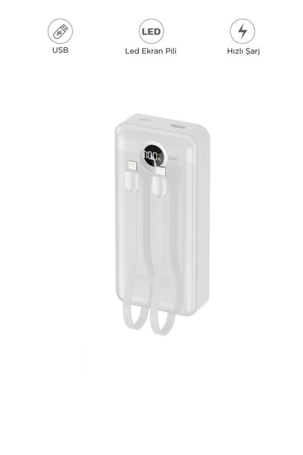 Başkenttekno 20000mAh 2 Çıkışlı Taşınabilir PD 22.5W Hızlı Şarj Dijital Göstergeli Powerbank