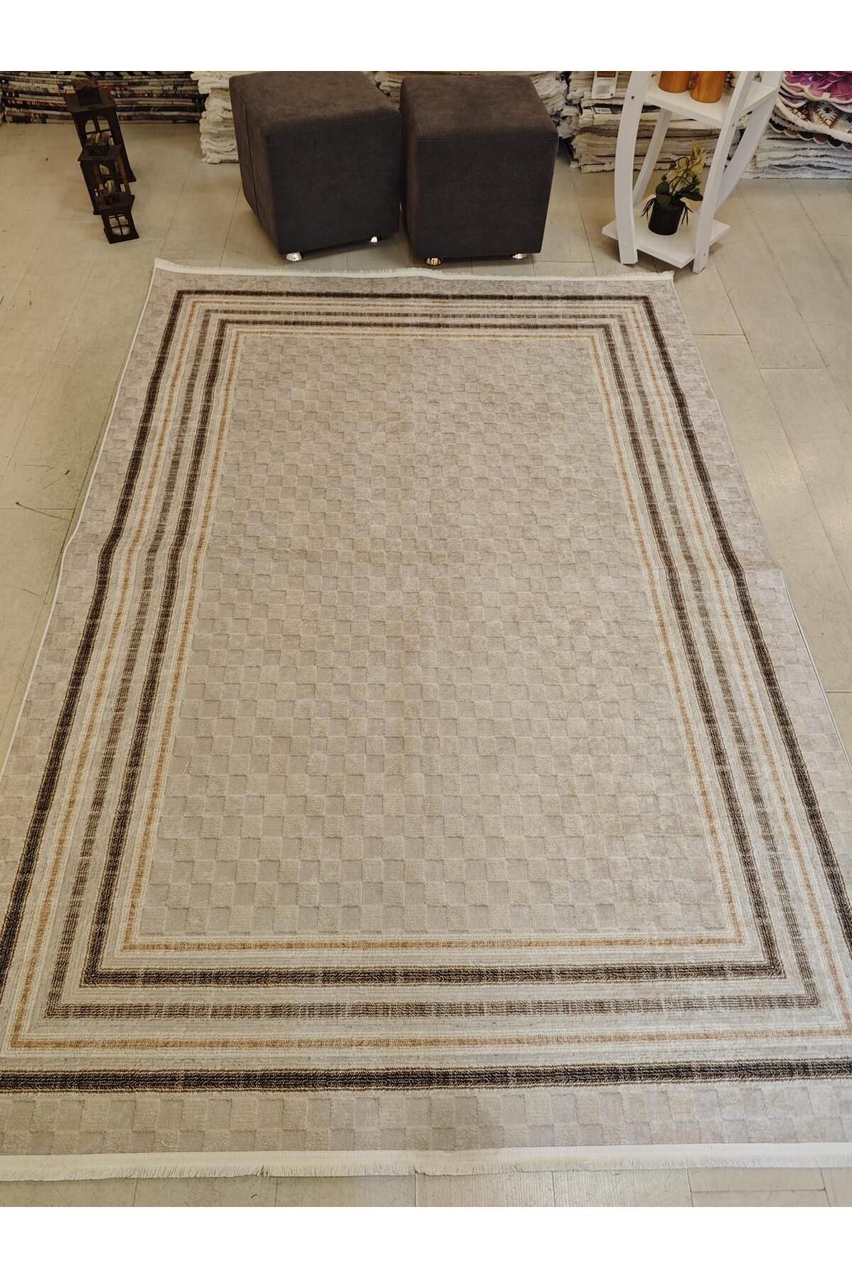 Home Dijital Baskılı Halı Modern Desen Kaymaz Taban Makinede Yıkanabilir Salon Mutfak Halısı