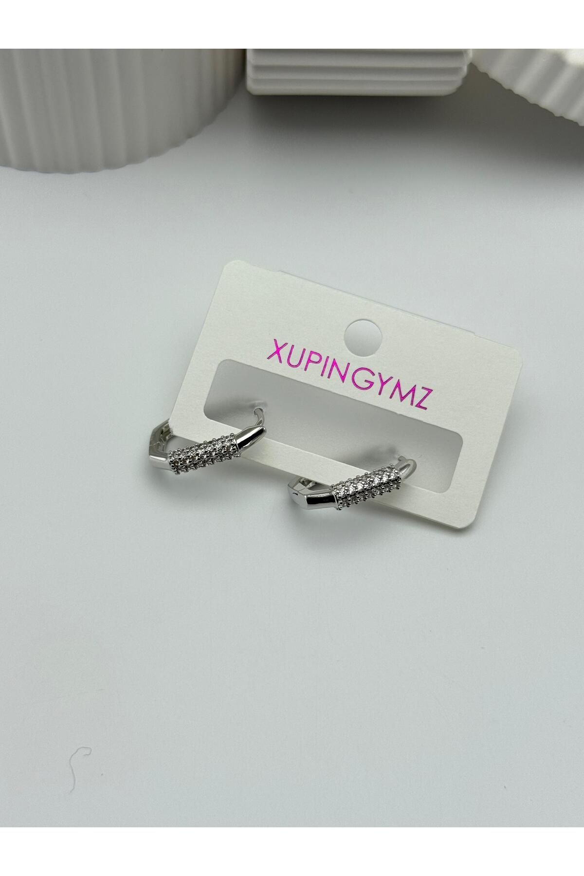 XUPINGYMZ Xp Vip Kararmaz İnce Zirkon Taşlı Küpe