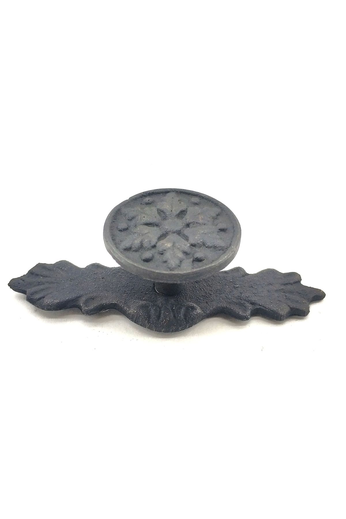 Yuba Avm Antika Tarz Dekoratif Pirinç Çiçek Düğme - 27x70 Mm, Oksit