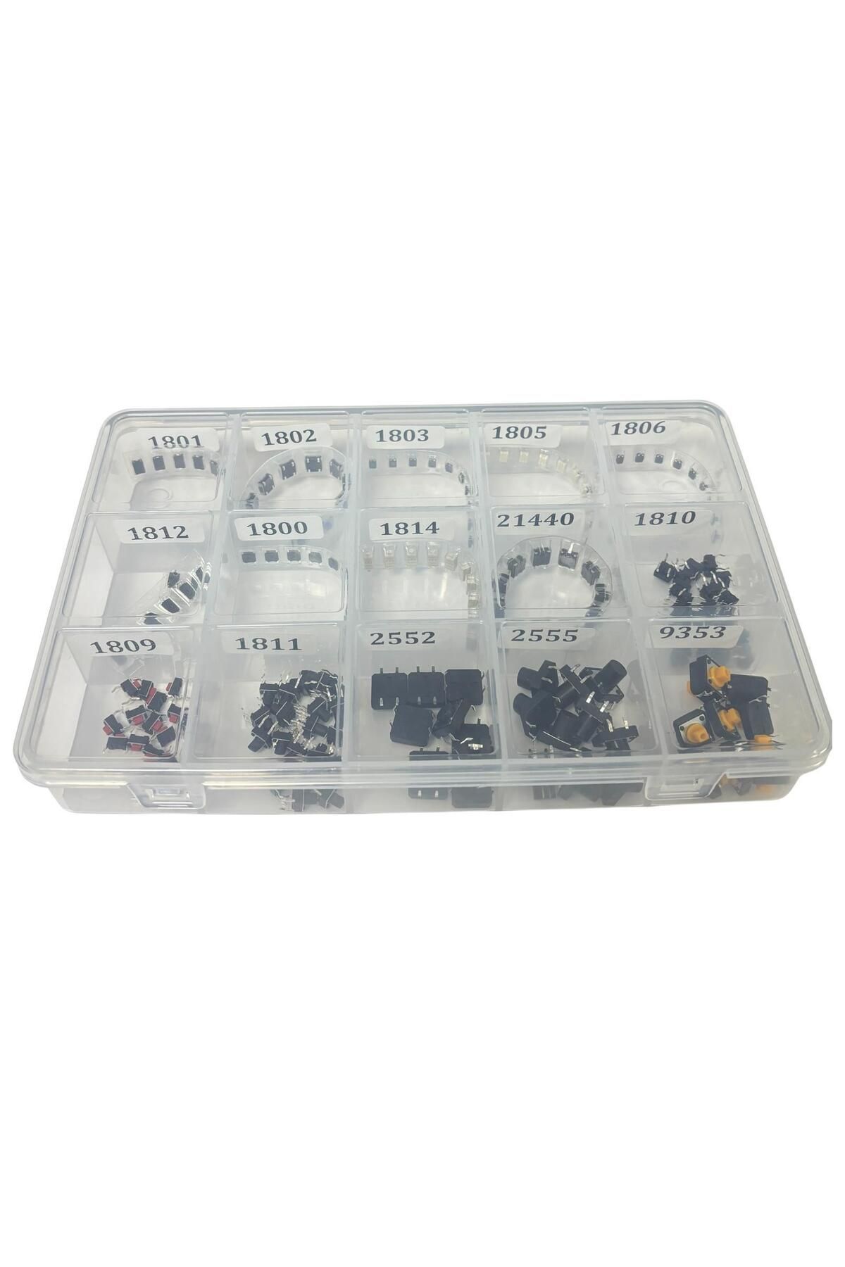 Arduino-180 Piece Tact Switch Smd/Dip Button Set 1