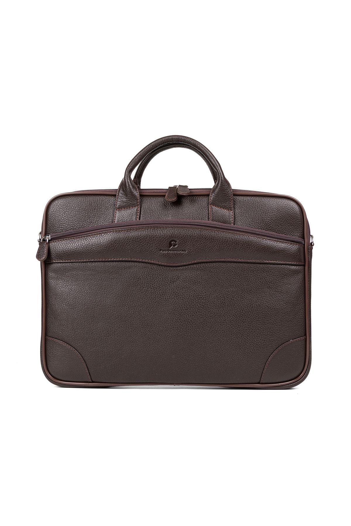 Paris Business Club Hakiki Deri Evrak Çantası Unisex İnce Evrak Bölmeli 14"-15,6" inç