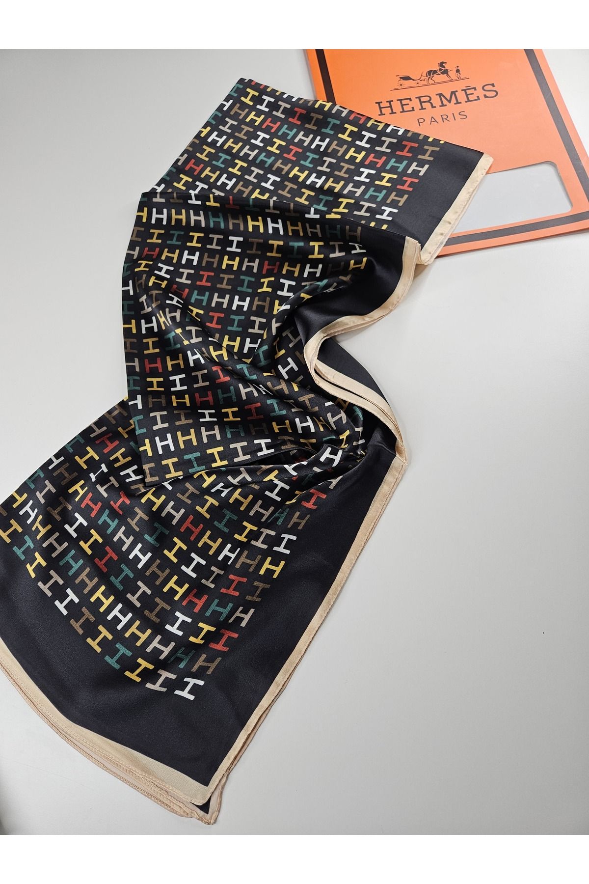 Sahrafashionn Lüx Vual İpek Hermes Desen Şal