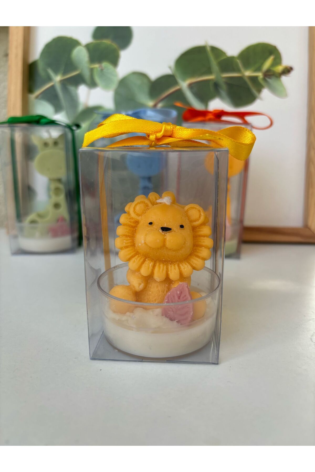 lilium candles aslan mum-10 adettir- parafin -doğum günü mum- sadece turuncu