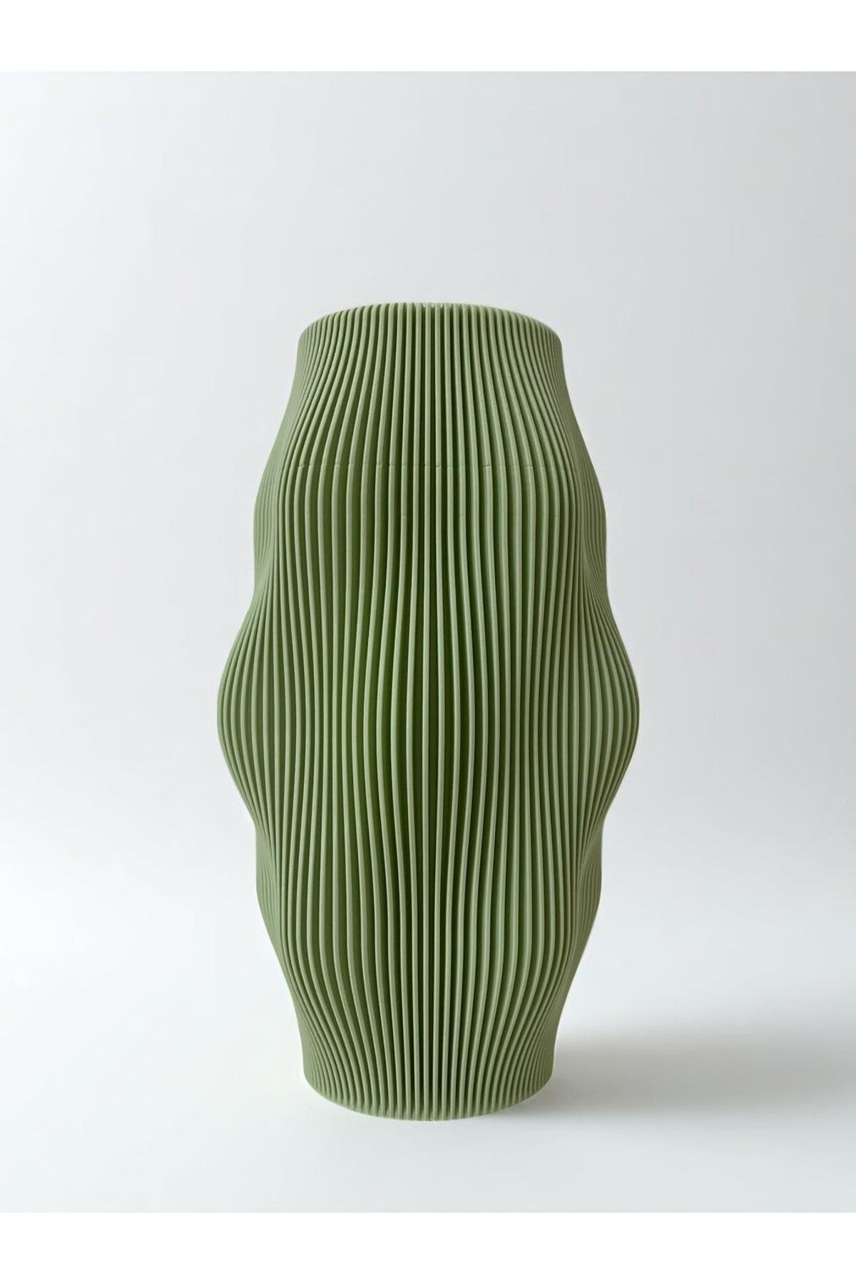 Moonart Design Ripple Form Vazo – Mint Yeşili | Modern Dalga Desenli Dekoratif Vazo
