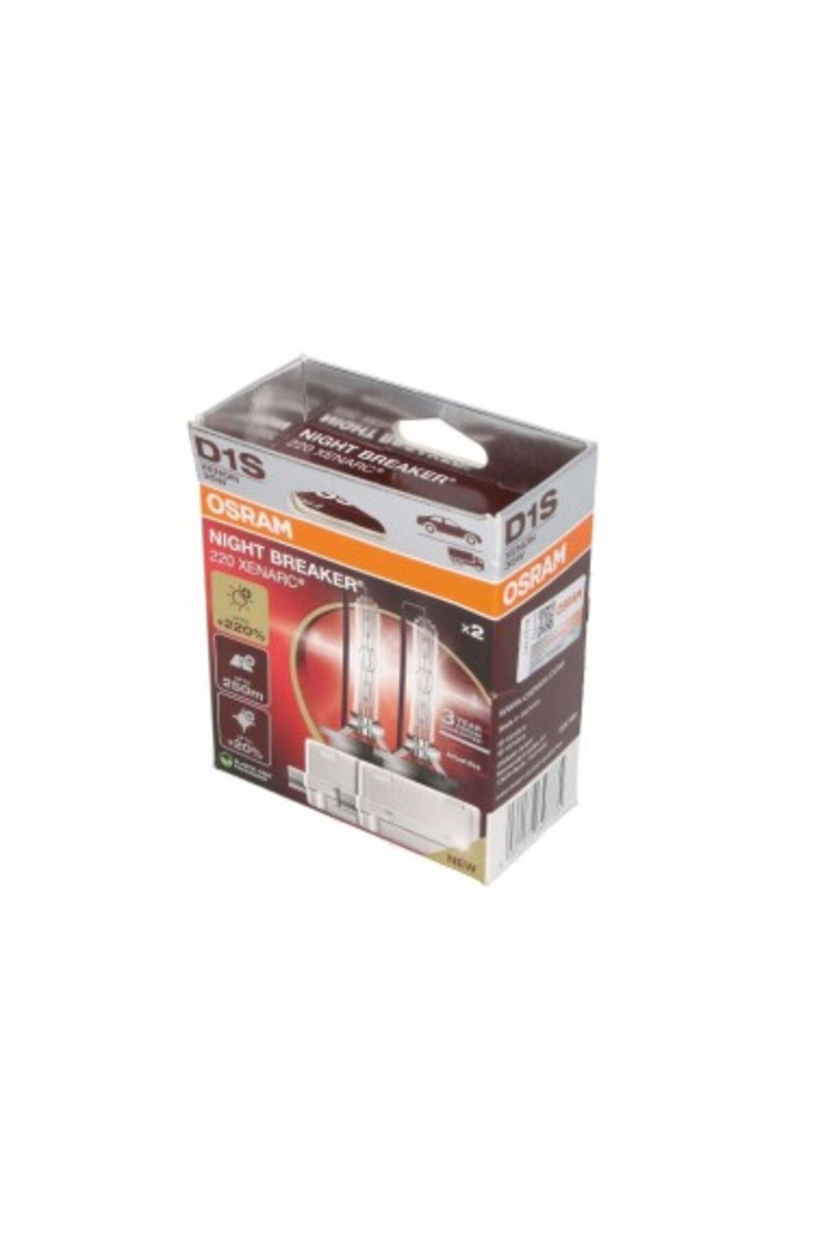 Osram-Set of 2 Auto Xenon D1S OSRAM NIGHT BREAKER LASER Next Generation Bulbs, +220%, 85V, 35W 2
