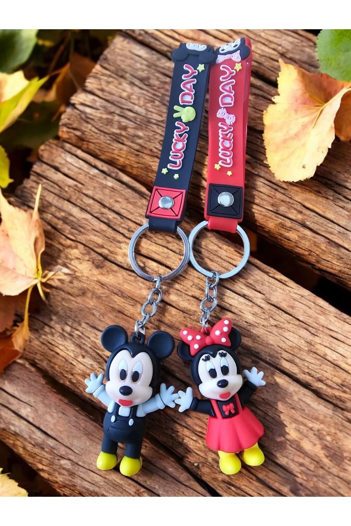 TAYEM 2'li Mickey Mouse Anahtarlık, 3D Hediyelik Anahtarlık ve Çanta Süsü, Aksesuarı