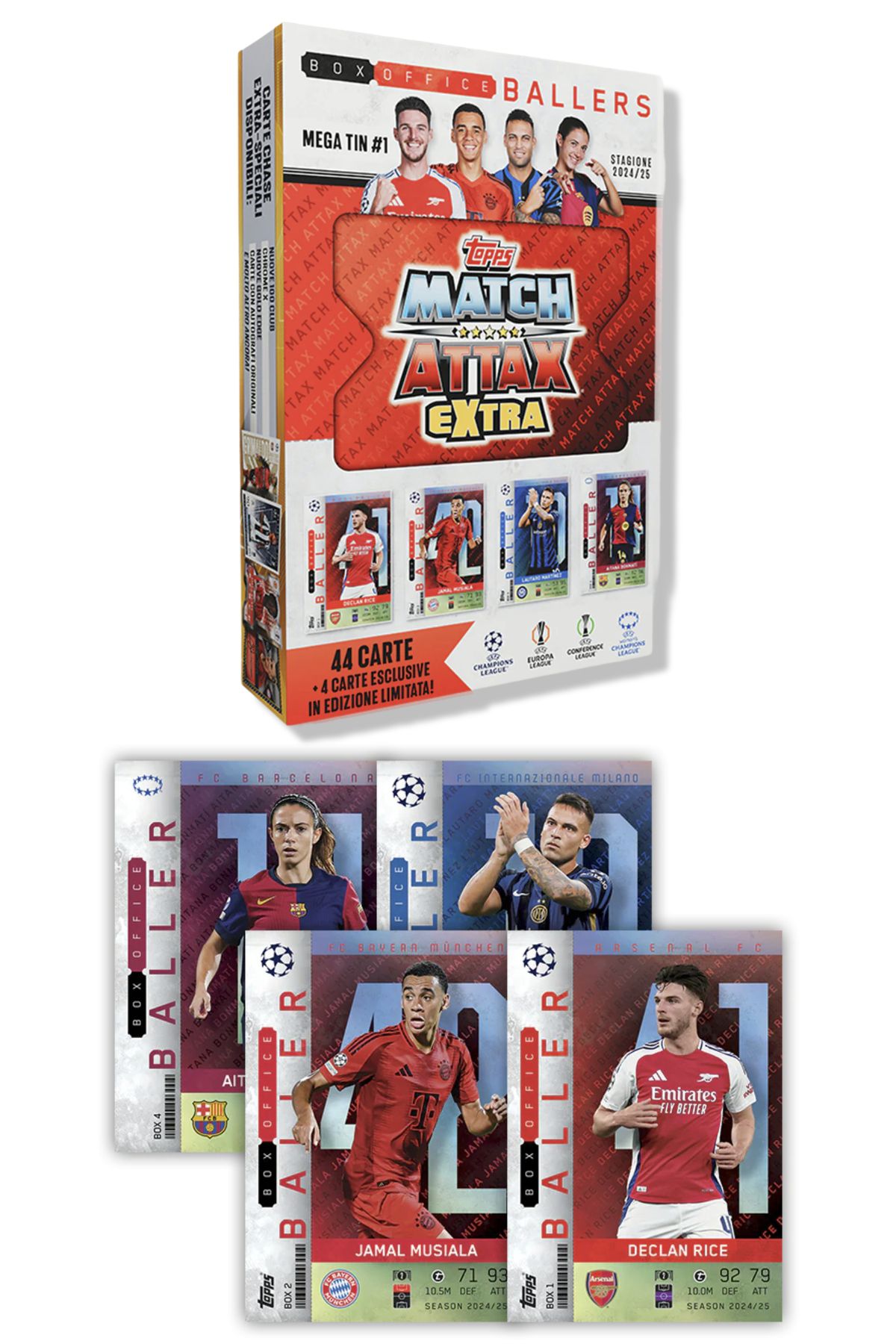 TOYFEST Match Attax Extra - Metal Kutulu Futbolcu Kartı Mega Tin 1 Box Office Ballers