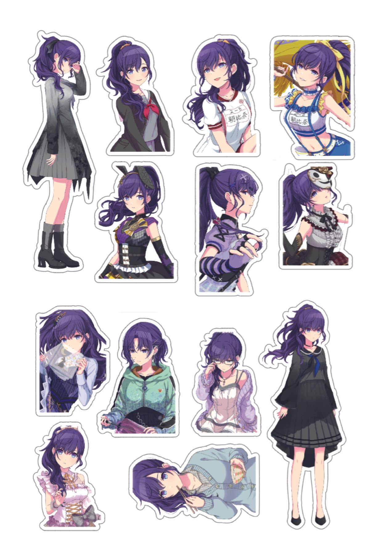 nihonwosekai Hatsune Miku Colorful Project Sekai Anime Sticker Seti Pjsekai Asahina Mafuyu