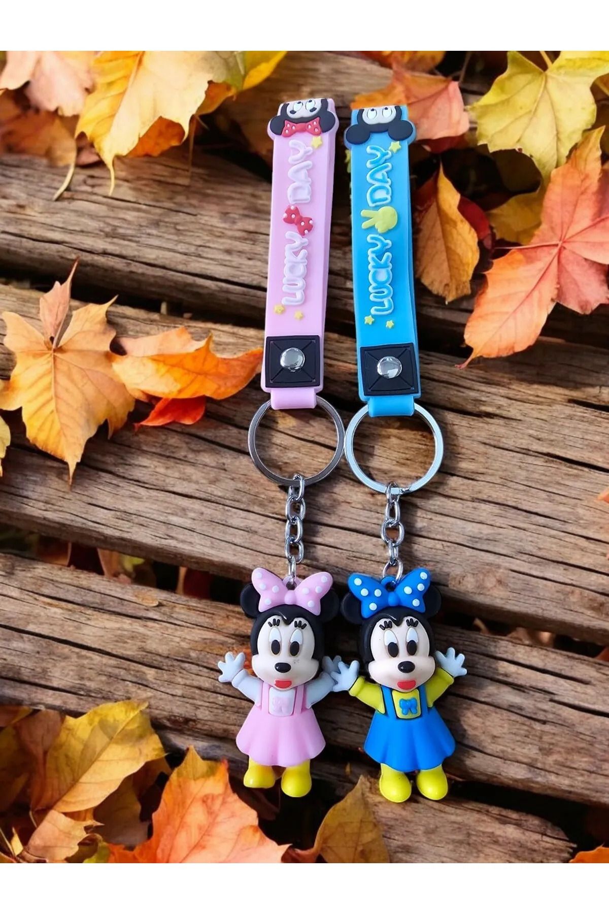 TAYEM 2'li Mickey Mouse Anahtarlık, 3D Hediyelik Anahtarlık ve Çanta Süsü, Aksesuarı