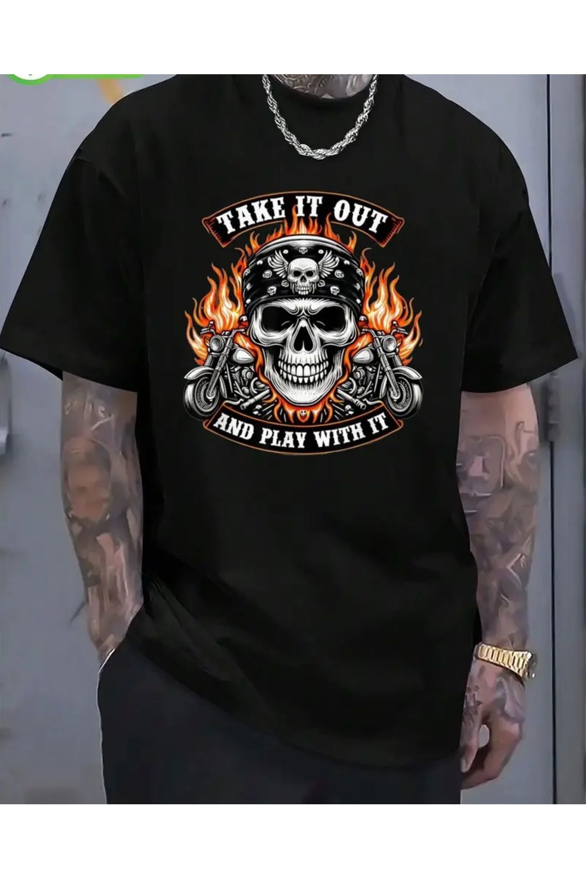 qubo sportswear & company qubo Unisex Oversize Baskılı Pamuklu Bisiklet Yaka Kısa Kollu SİYAH T-shirt