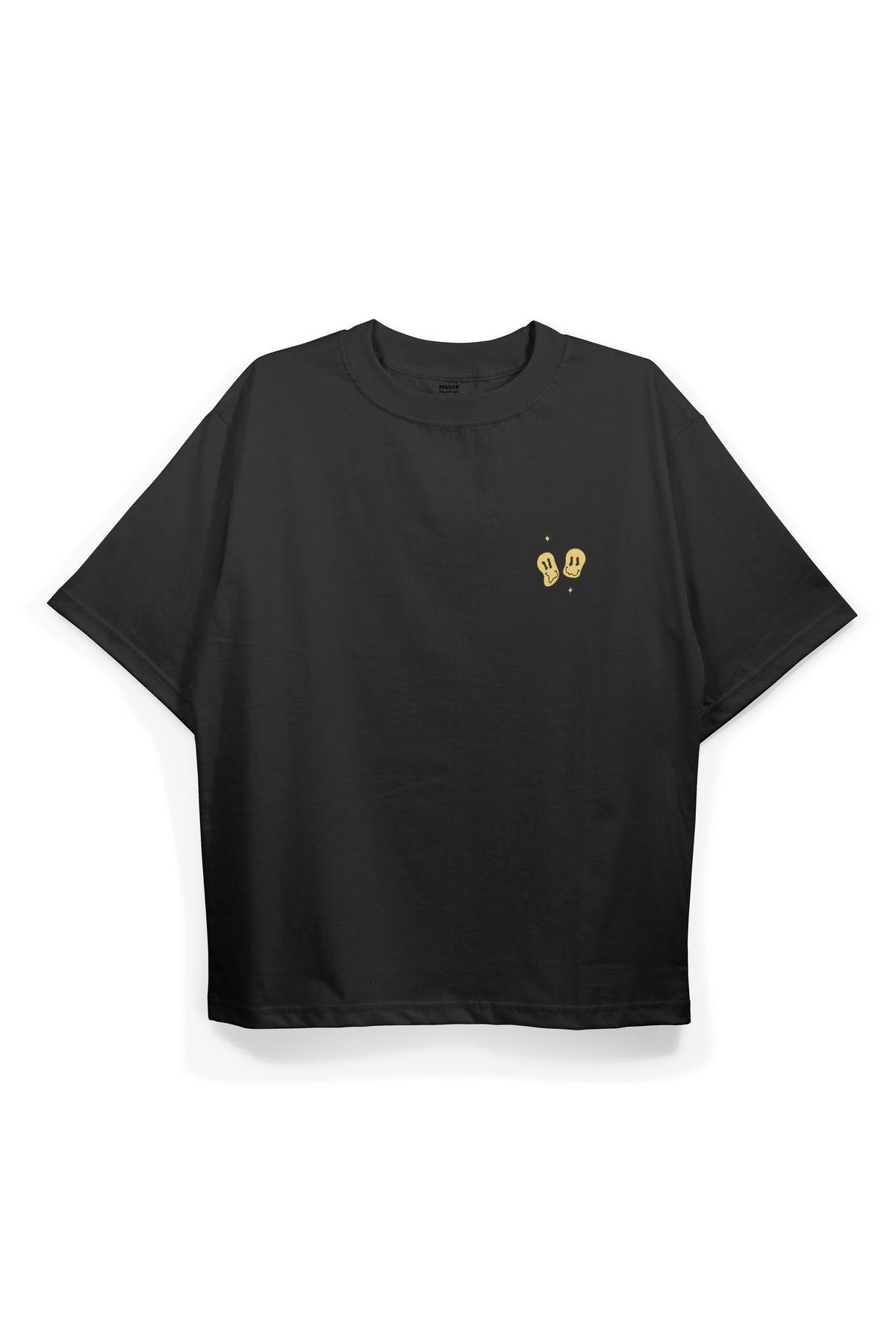 Pinned Unisex TakeNoShit Baskılı Beyaz Oversize Tişört | Arka ve Ön Baskılı Pamuk Yazlık Erkek Kadın Tshirt
