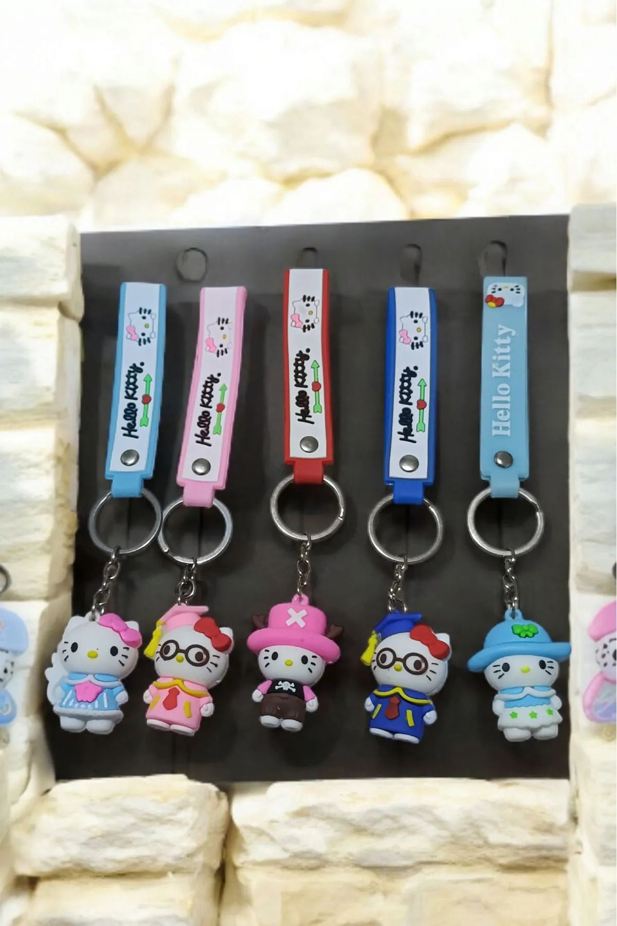 TAYEM Hello Kitty Anahtarlık, Silikonlu 3d Anahtarlık Ve Çanta Süsü, Aksesuarı (1 Adet)