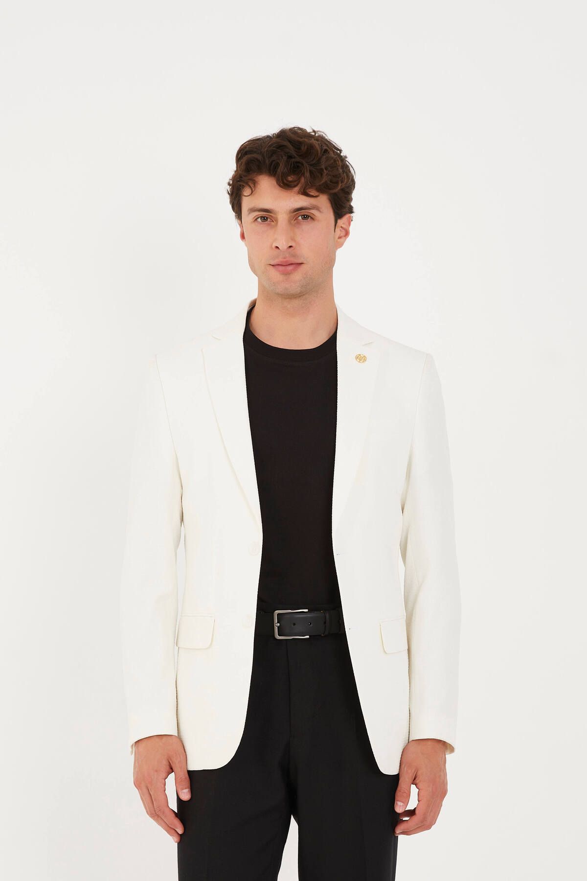 The Tailor Classics Dokulu Kumaş Çift Yırtmaçlı Blazer Ceket
