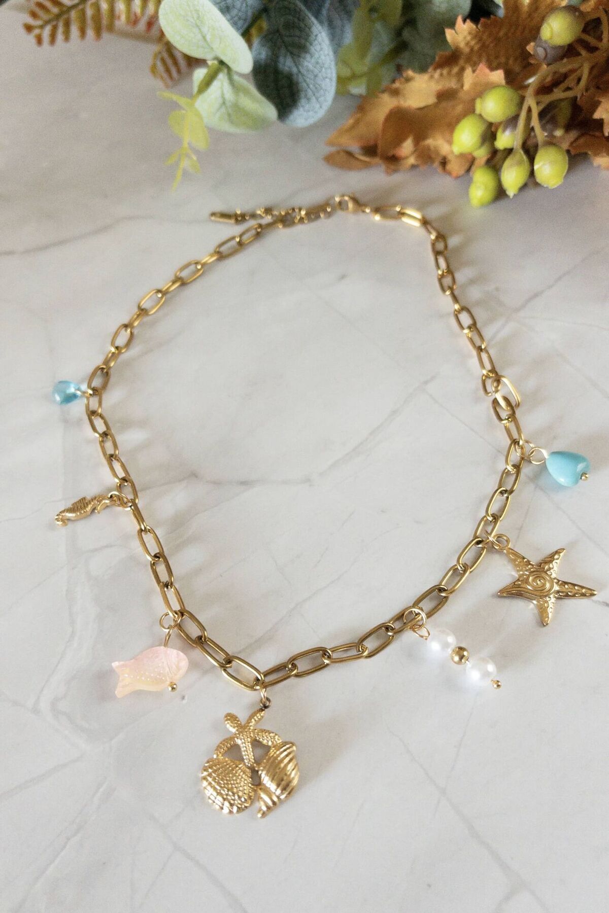 Petalia Deniz Temalı Charm Kolye