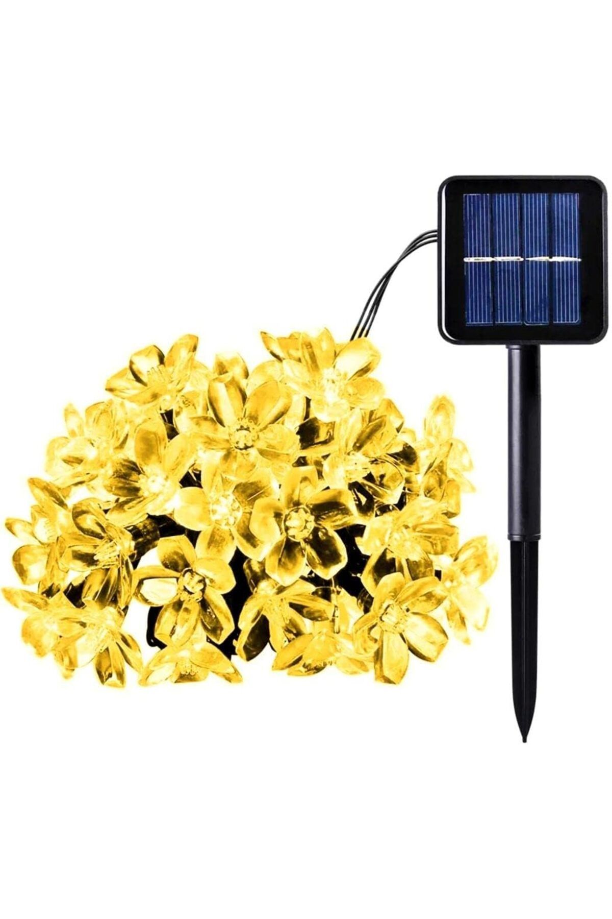 STOREMAX acelya Solar Güneş Enerjili 30 Led Çiçek Zinciri Kiraz Çiçeği IP65 Su Geçirmez Solar Işık