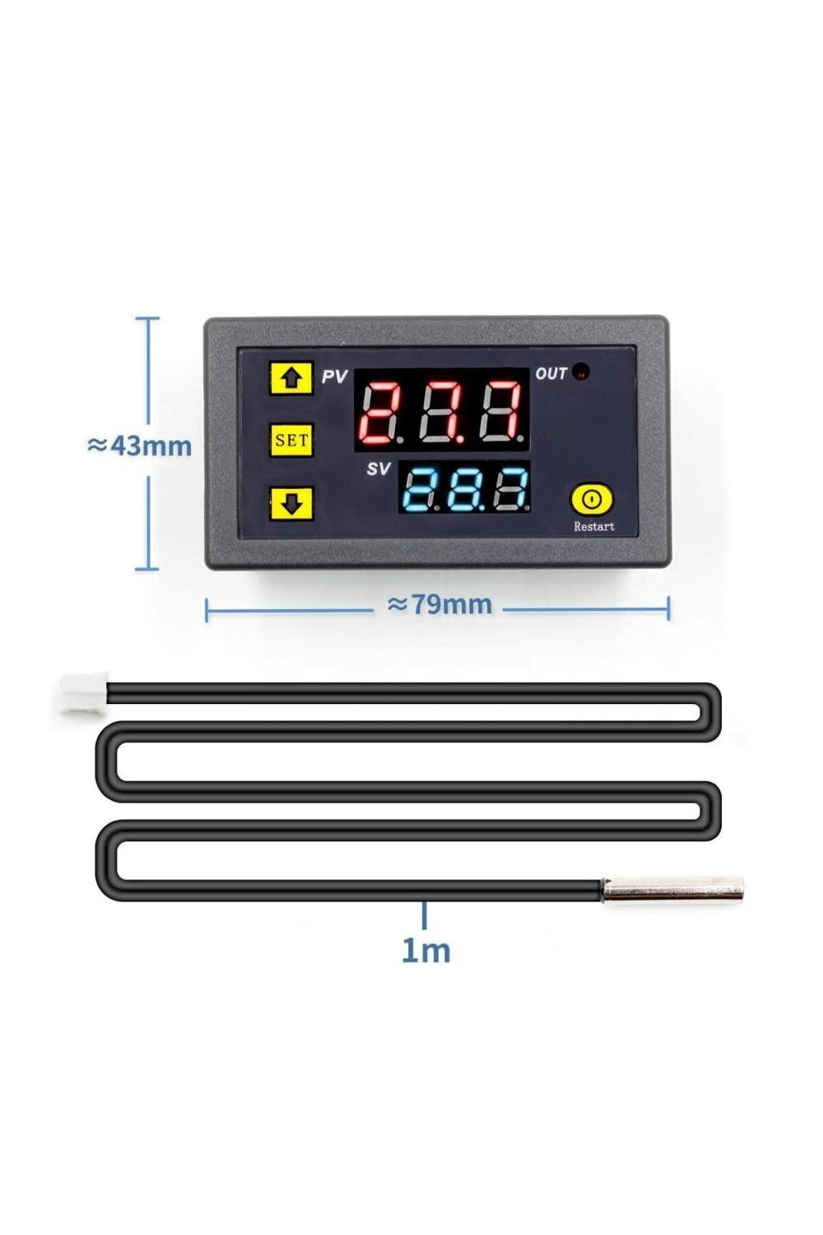 teknotrust CN W3230 Dc 12v Dijital Termostat Modül Sıcaklık Kontol Kartı Isıtıcı Soğutucu Kuluçka Akvaryum Tam