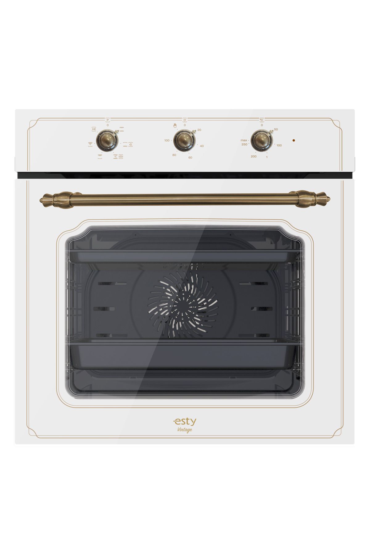 Esty ARF6607W01 ESTY 60 CM BEYAZ MULTİFONKSİYON ANKASTRE FIRIN