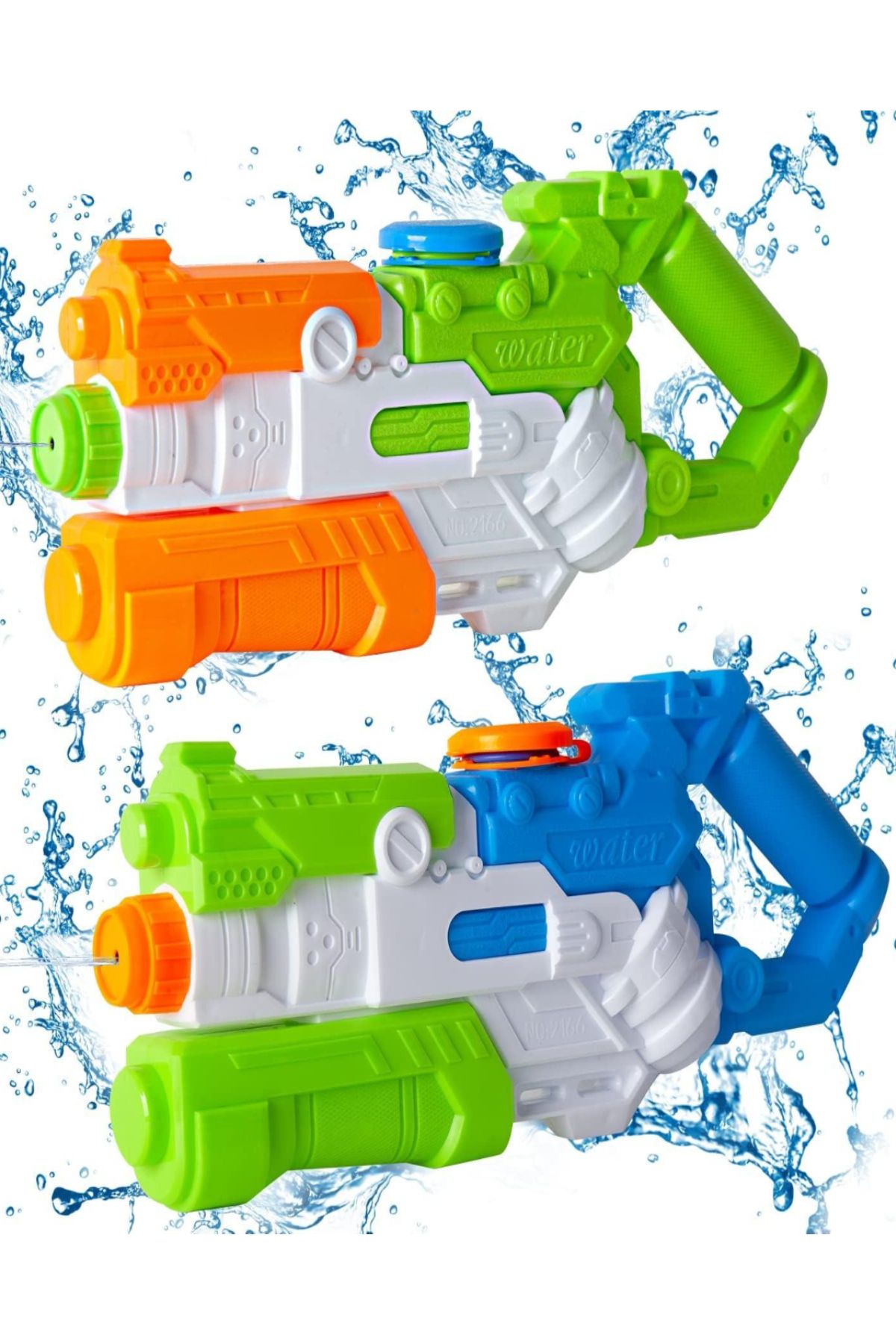 a v d a Water Combat Pompalı Su Tabancası 450ml 33cm Büyük Boy 10mt menzil 1 Adet