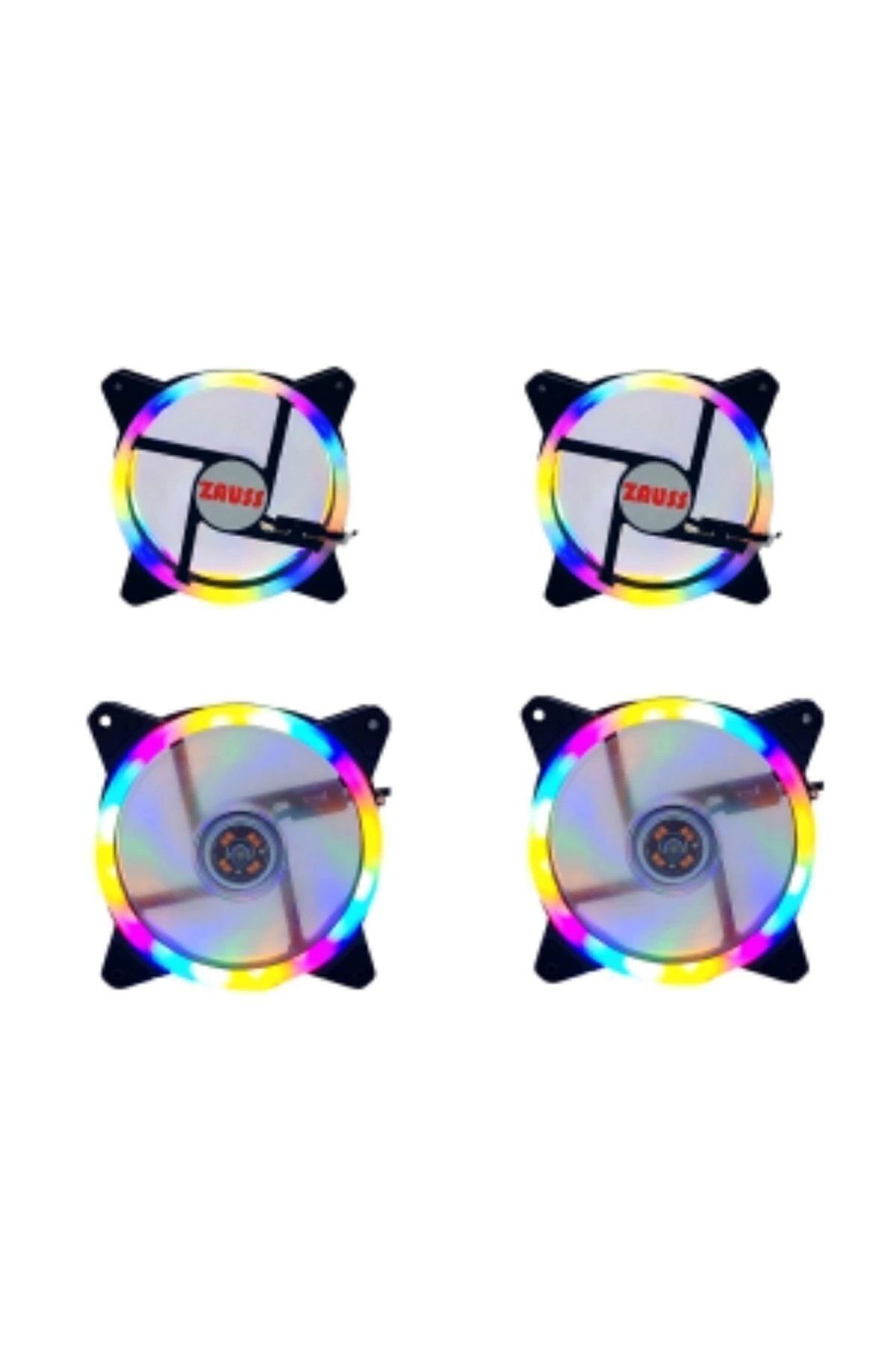 teknotrust CN 4 Adet 120mm Rainbow Rgb Kasa Fanı Renkli Gökkuşağı Fanı Canda Grup Kasa Fanı