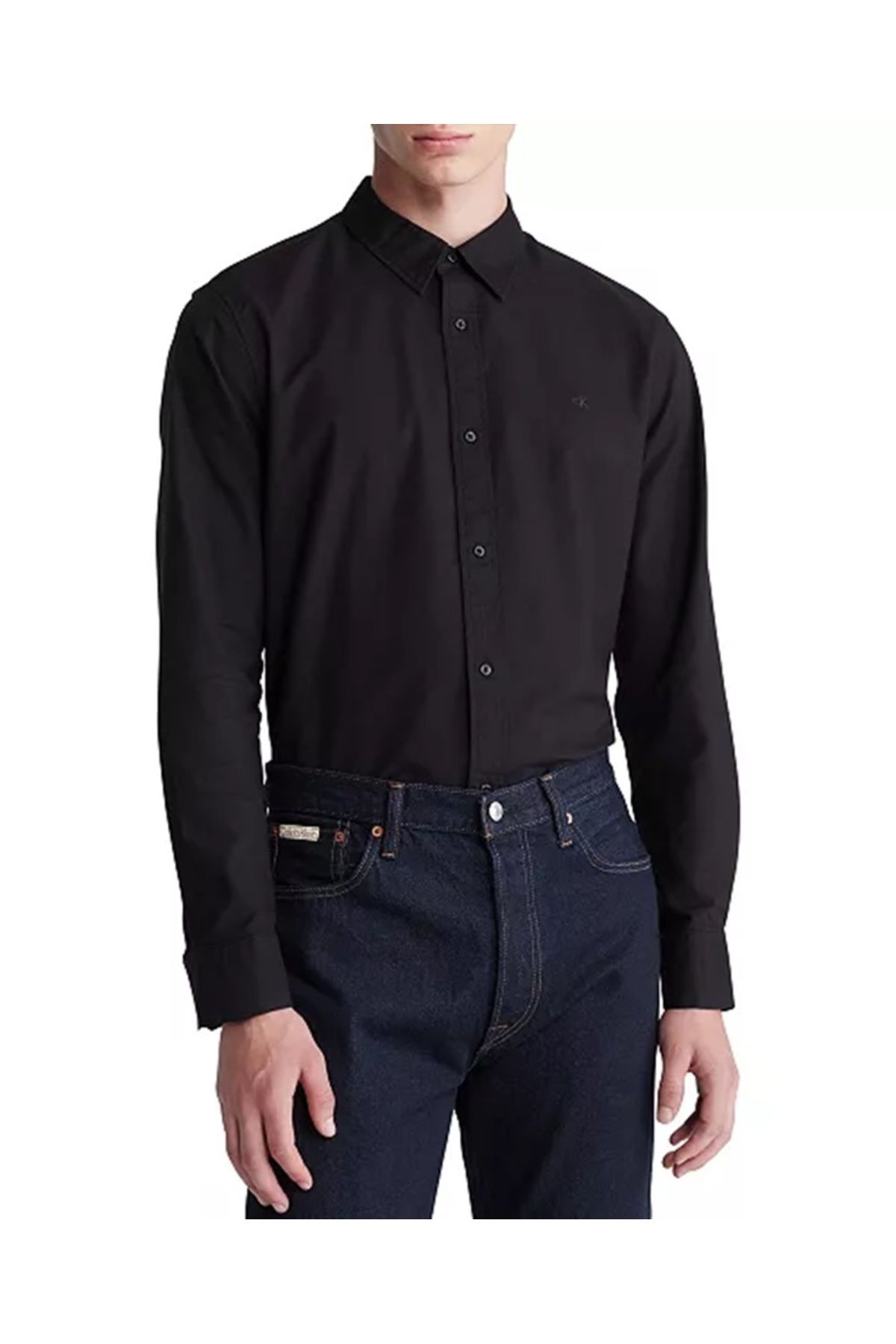 Calvin Klein LS SOLID OXFORD CLASSIC BLACK SHIRT Erkek Gömlek LZ04RC130GUB1