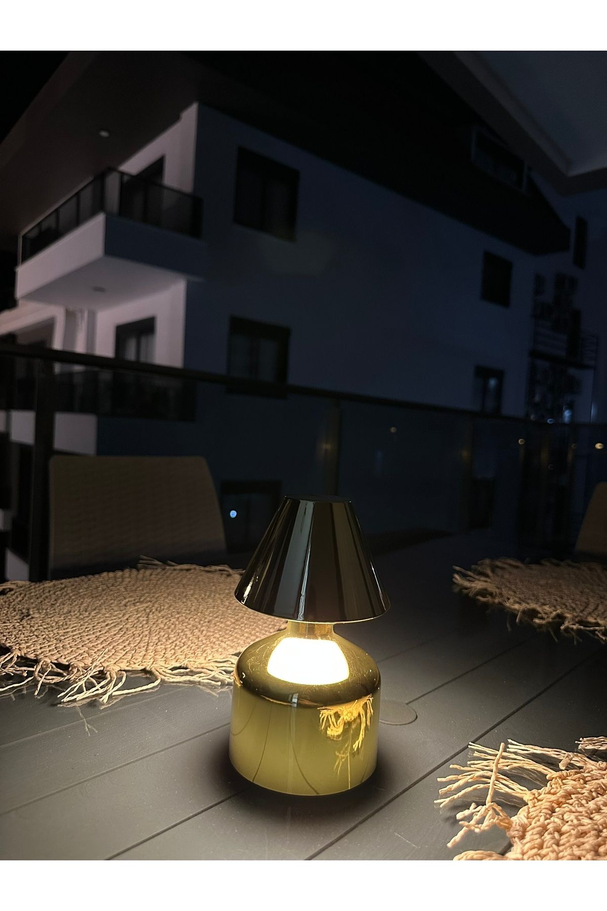 ELİTLED Dekoratif Mini Şarjlı Çok Işıklı LED Masa Lambası, Gold