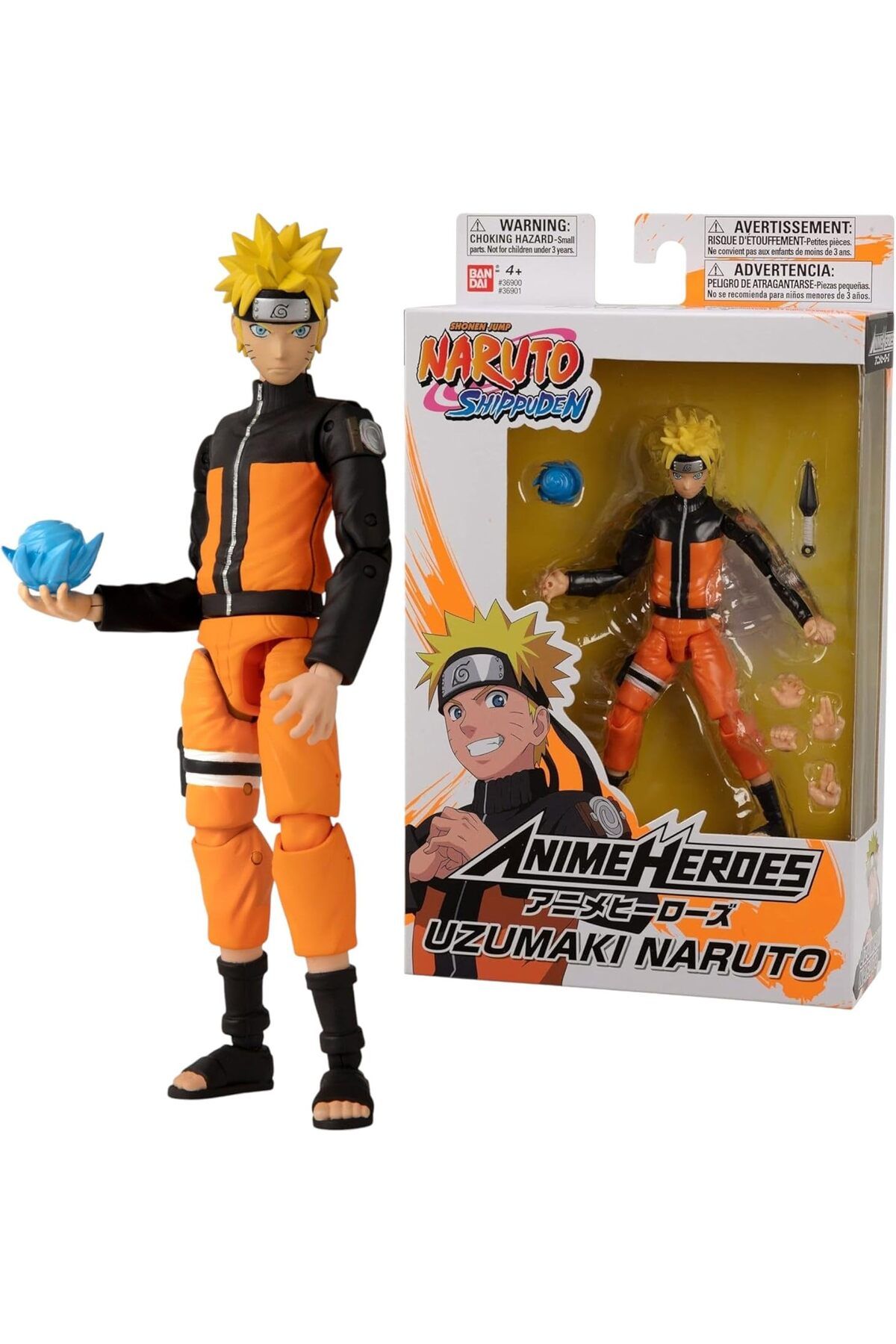 BANDAI 16 cm Naruto Poz Verilebilir Figür - Anime Heroes Naruto Serisi