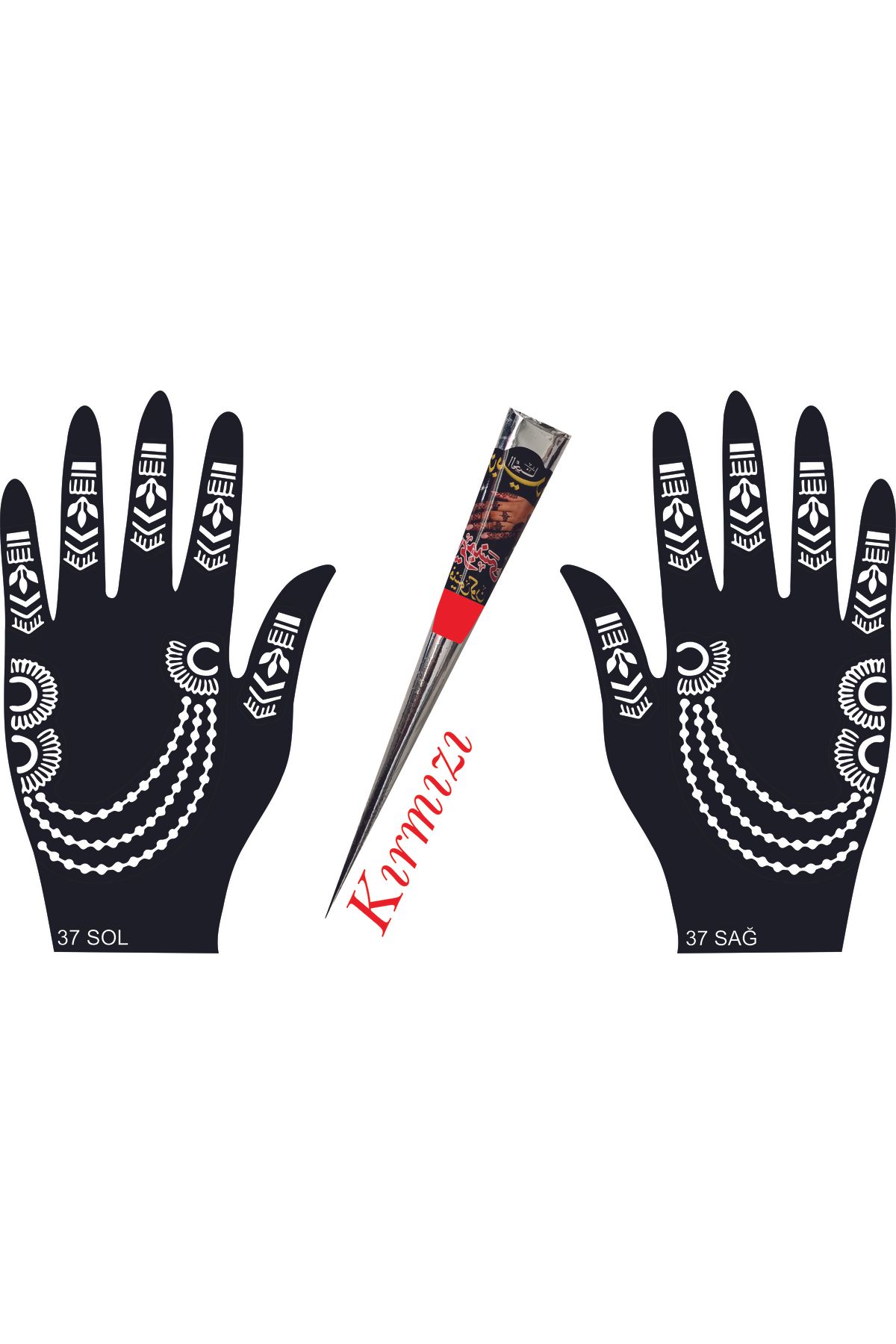 hennadibace El Deseni Kına Kalıbı (GEÇİCİ DÖVME ŞABLONU) Hint Kınası Henna Tattoo Stencil Kına Gecesi