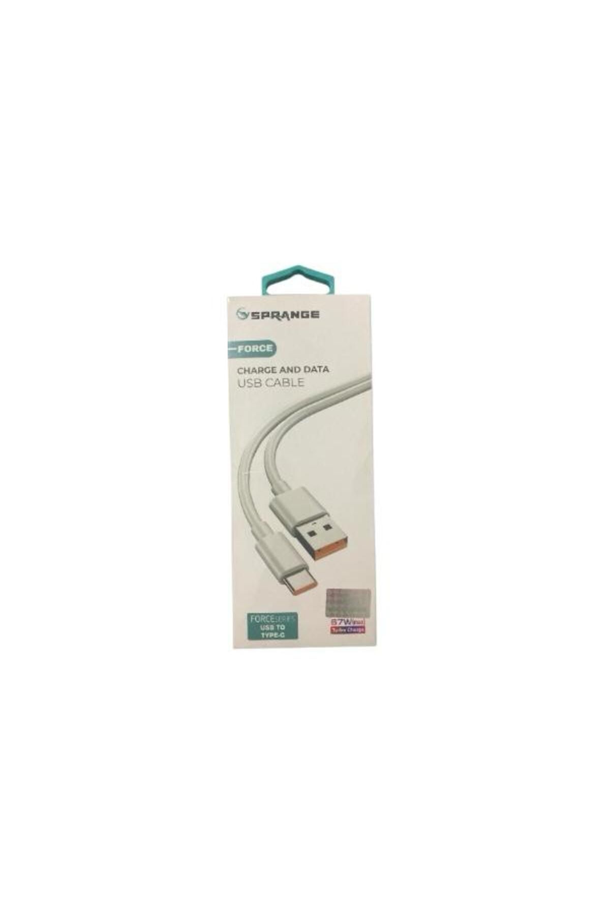 WASHA Sprange 100 Cm Usb Type-C Şarj Ve Data Kablosu 67W(max) Destekler