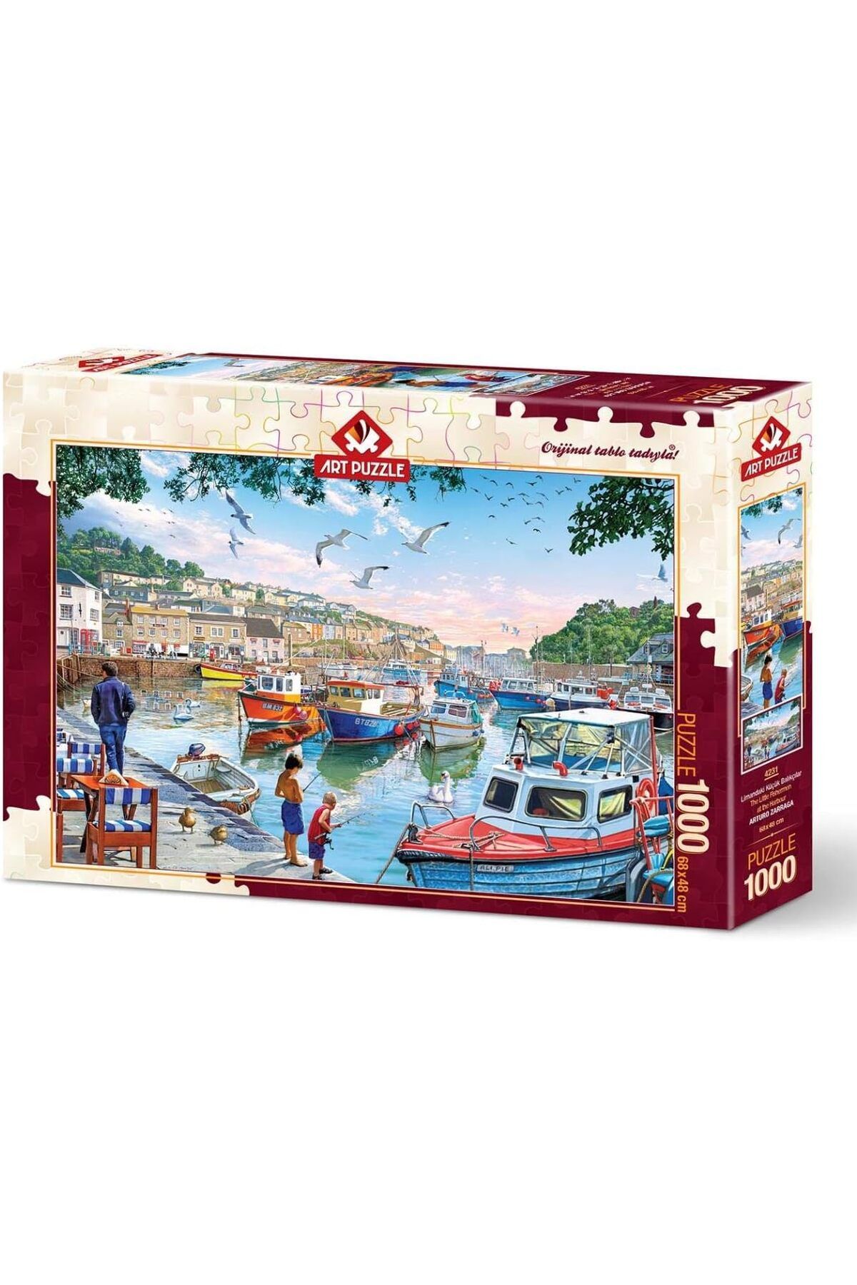 Art Puzzle Limandaki Küçük Balıkçılar 1000 Parça Puzzle