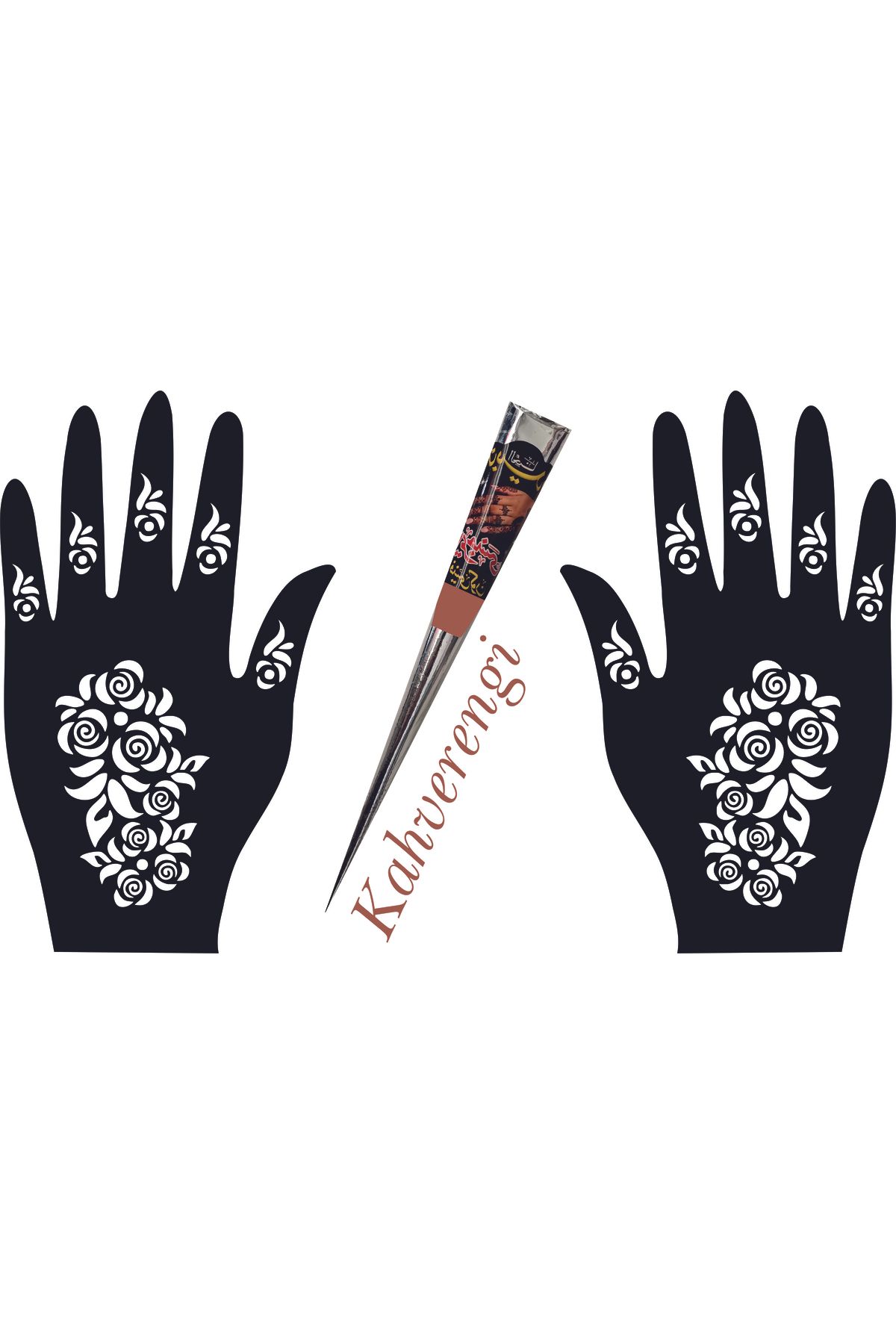 hennadibace El Deseni Kına Kalıbı (GEÇİCİ DÖVME ŞABLONU) Hint Kınası Henna Tattoo Stencil Kına Gecesi