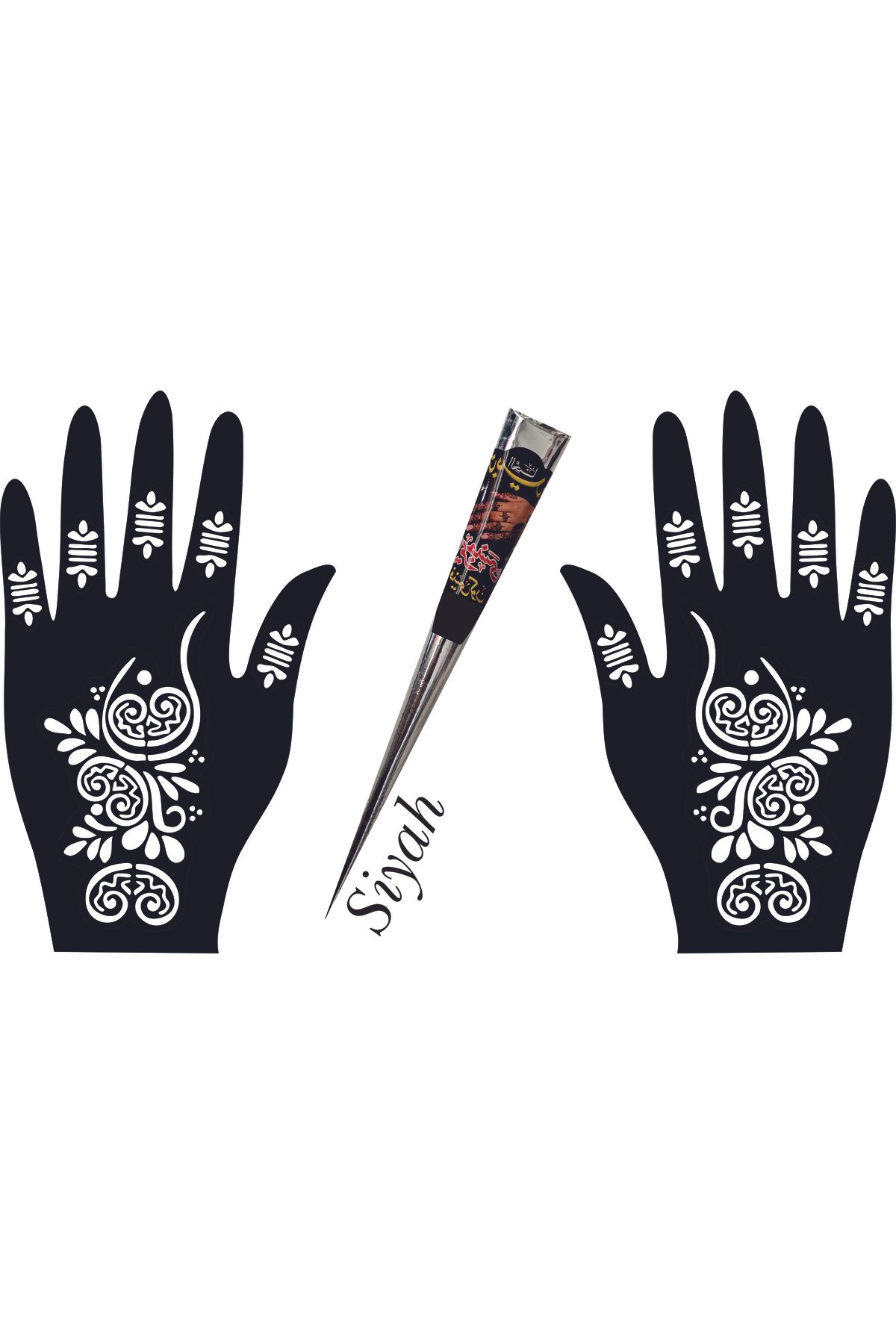 hennadibace El Deseni Kına Kalıbı (GEÇİCİ DÖVME ŞABLONU) Hint Kınası Henna Tattoo Stencil Kına Gecesi