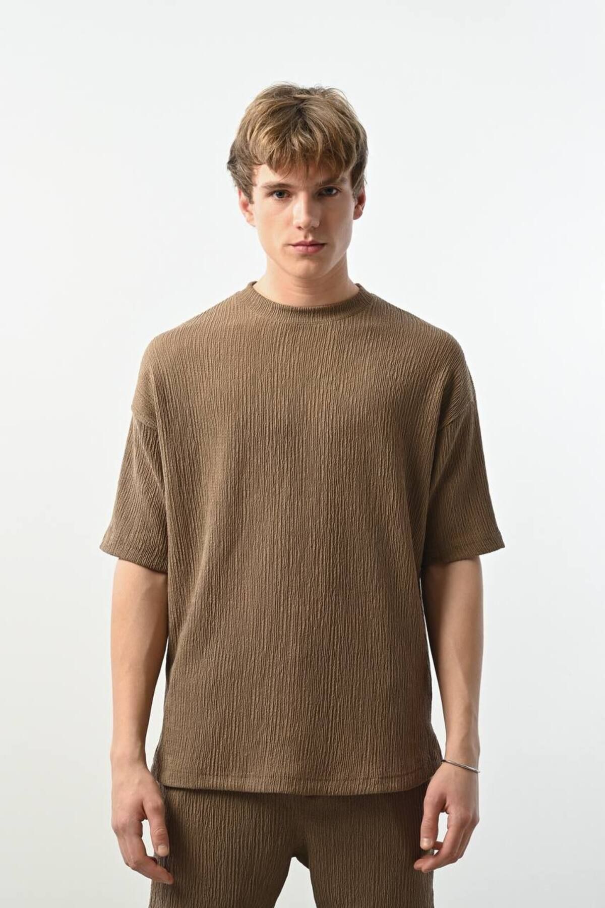 MARRAKECH Erkek Krinkıl Oversize T-Shirt