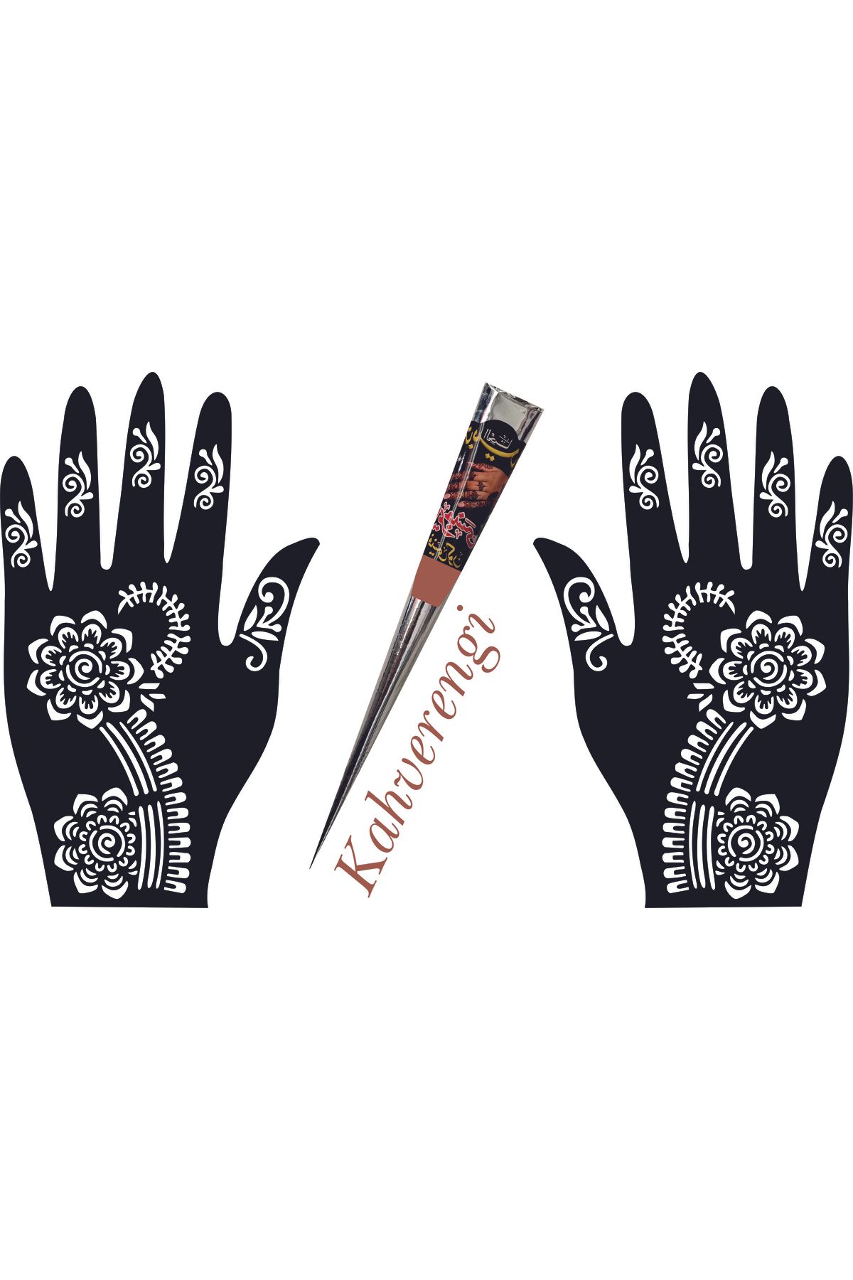 hennadibace El Deseni Kına Kalıbı (GEÇİCİ DÖVME ŞABLONU) Hint Kınası Henna Tattoo Stencil Kına Gecesi