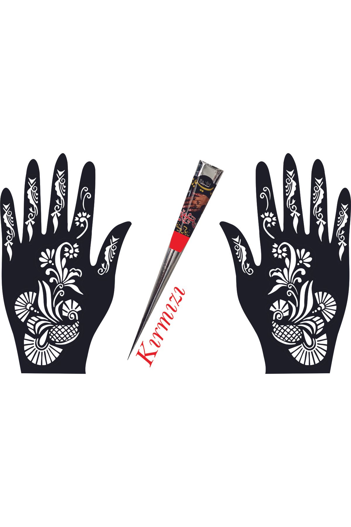 hennadibace El Deseni Kına Kalıbı (GEÇİCİ DÖVME ŞABLONU) Hint Kınası Henna Tattoo Stencil Kına Gecesi