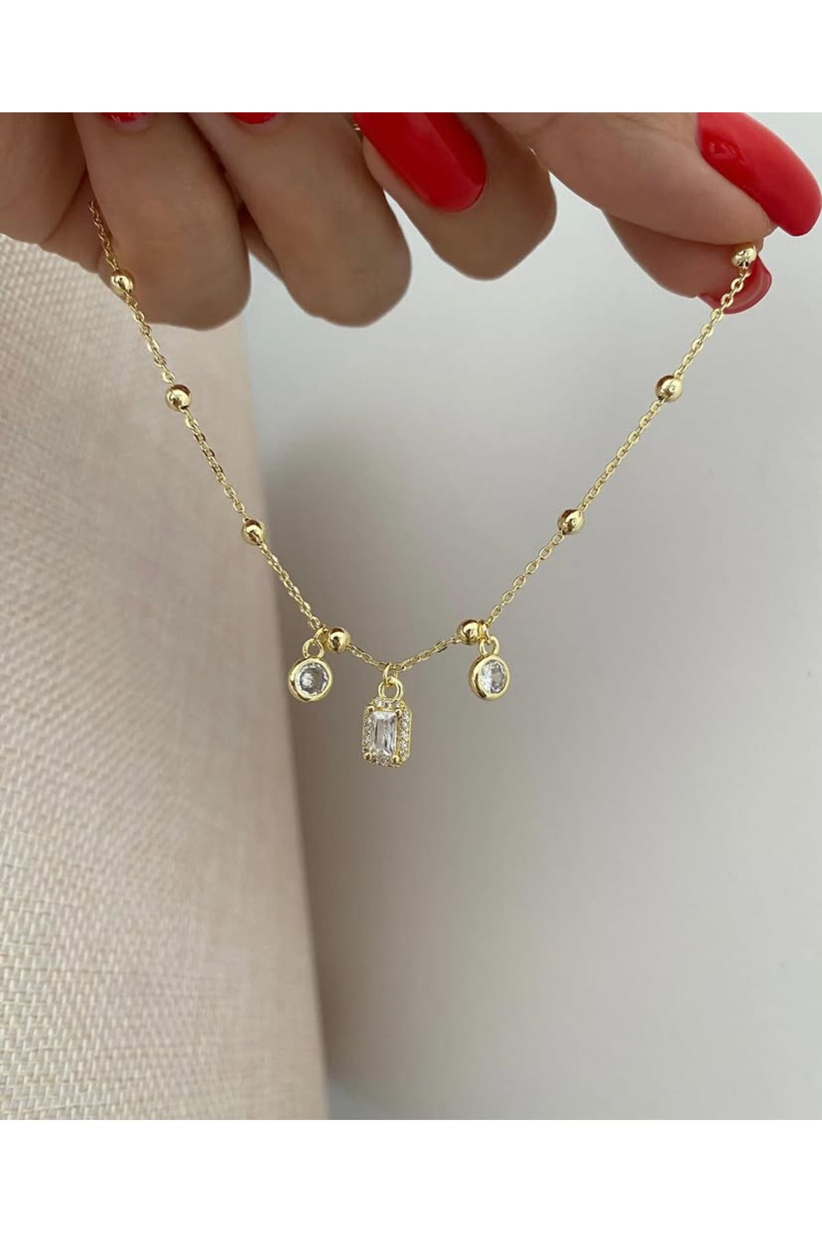 RAYM ACCESSORIES ZİRKON BAGET TAŞLI HALHAL
