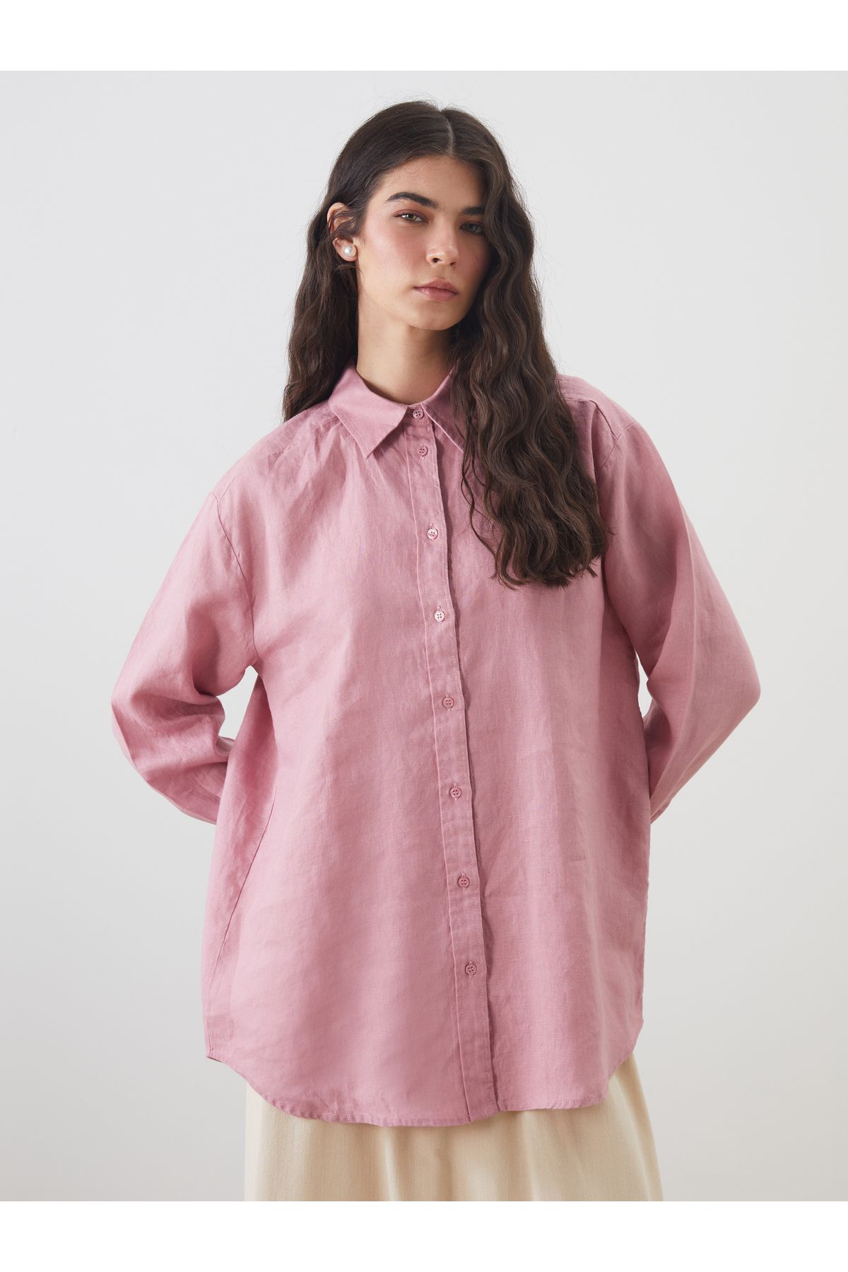 LC Waikiki %100 Keten Kadın Gömlek Tunik