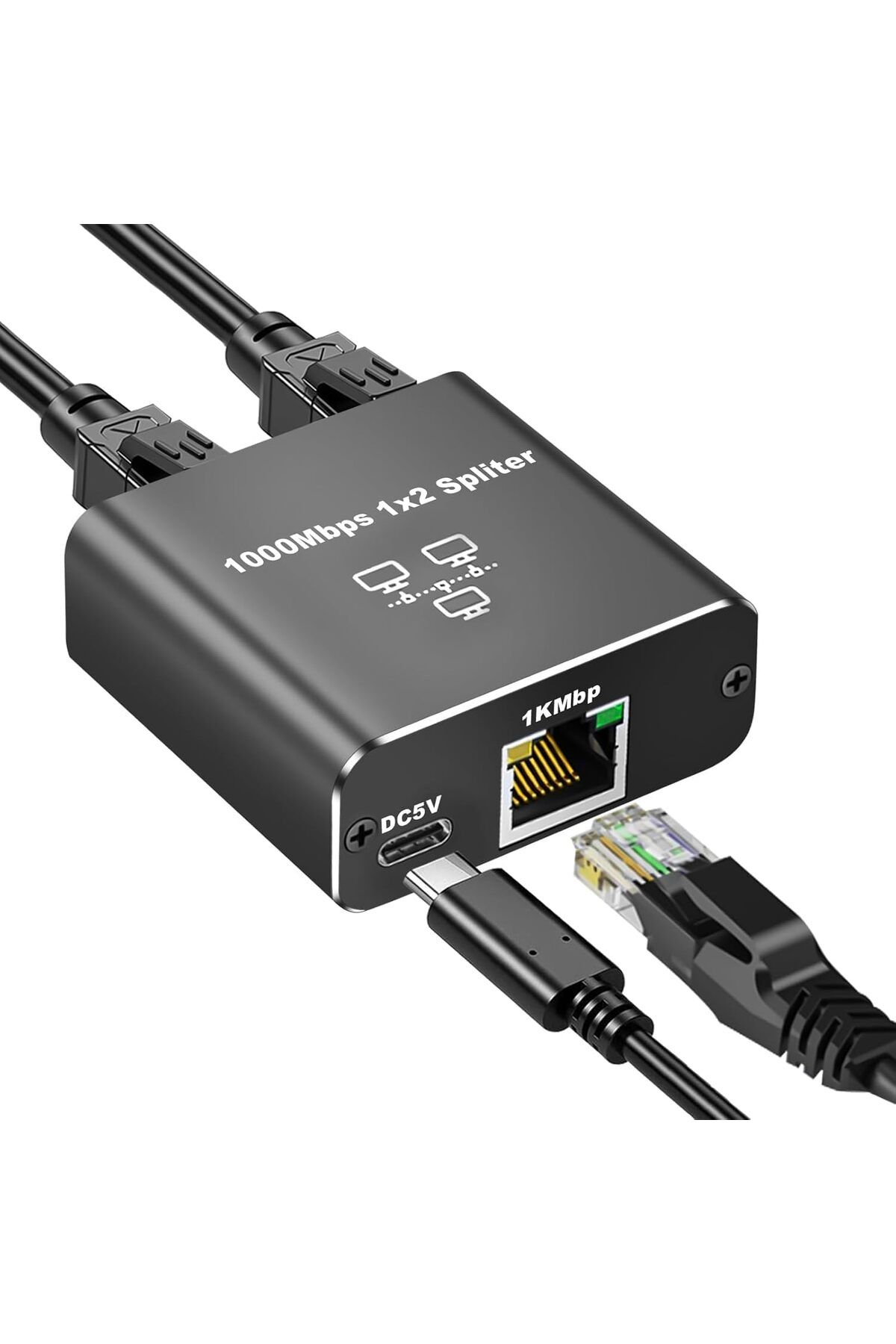 STOREMAX mrttnca 1 Gigabit Ethernet Anahtarı 2 Bağlantı Noktalı 1000Mbps, RJ45 1 ila 2 Ethernet Splitter,