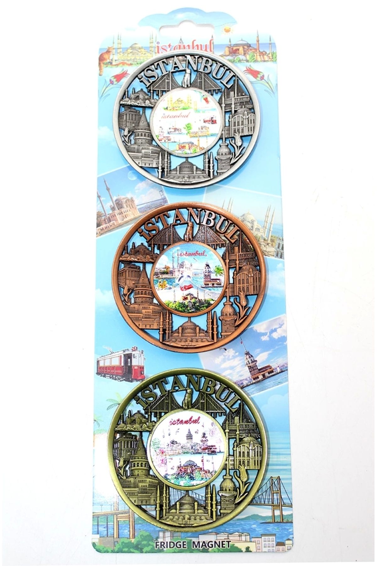 PRATİKOBA İstanbul Temalı Metal Magnet 3'lü Set Model 2