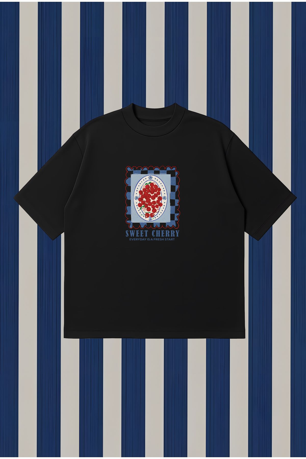 PURE POWER Sweet Cherry Boxy Fit Oversize Unisex Tshirt – Baskılı Tişört | Streetwear