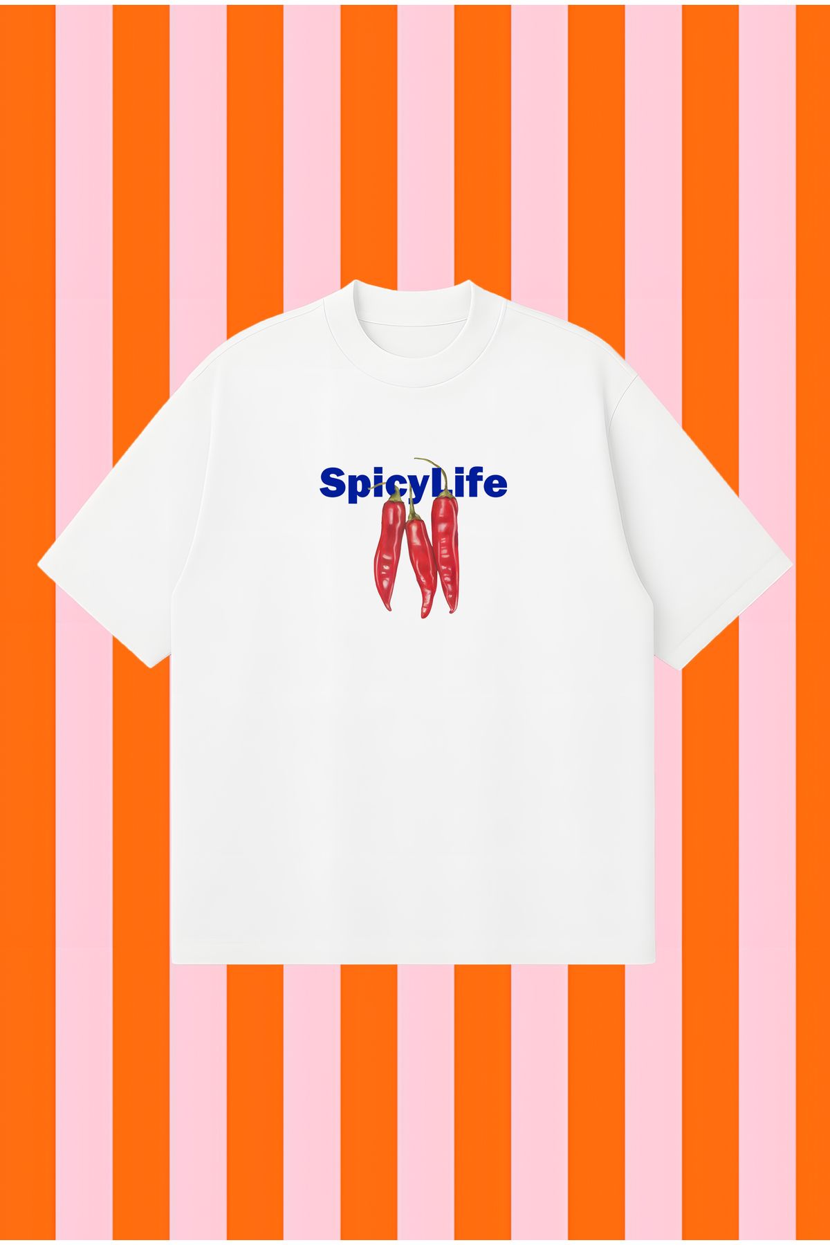 PURE POWER Spicy Life Boxy Fit Oversize Unisex Tshirt – Baskılı Tişört | Streetwear