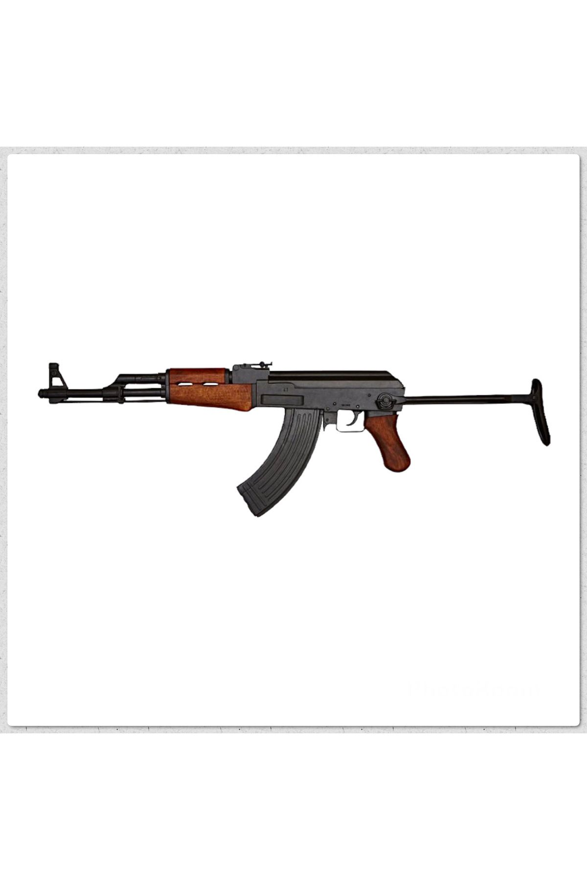 DEKORANLA Şık Siyah Dekoratif Ak47 Asalt Tüfeği, Rusya 1947 Tasarımı