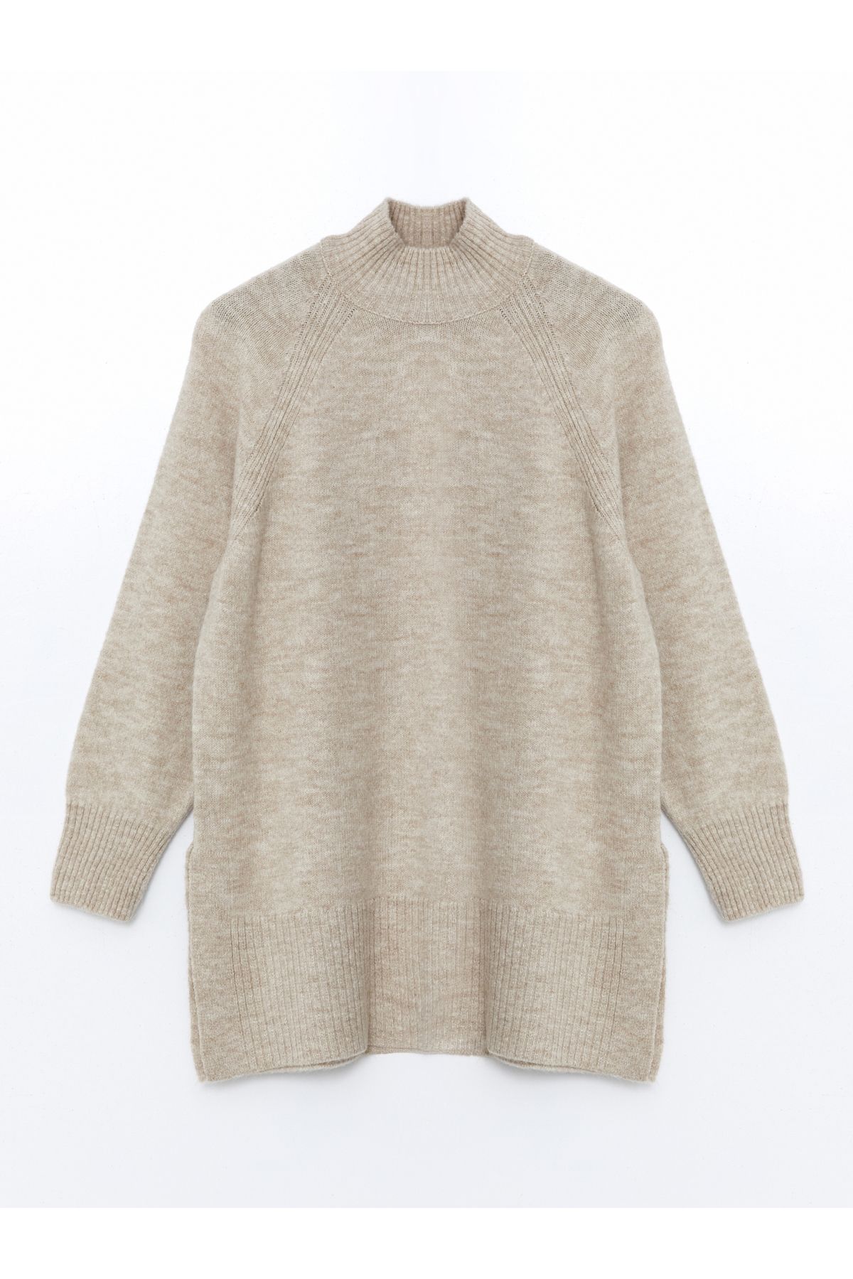 LC Waikiki Dik Yaka Oversize Kadın Triko Tunik
