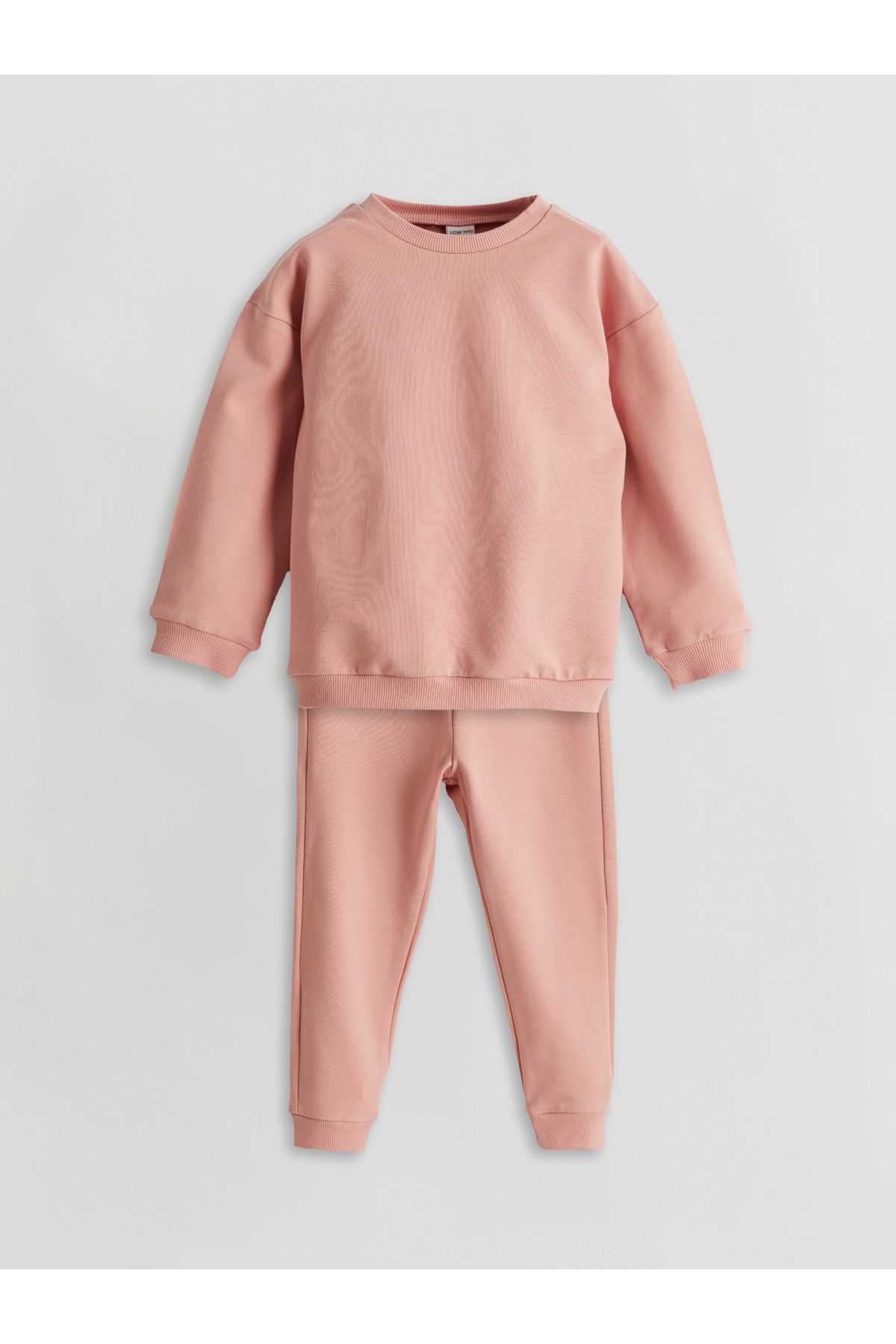 LC Waikiki Bisiklet Yaka Kız Bebek Sweatshirt ve Pantolon 2'li Takım