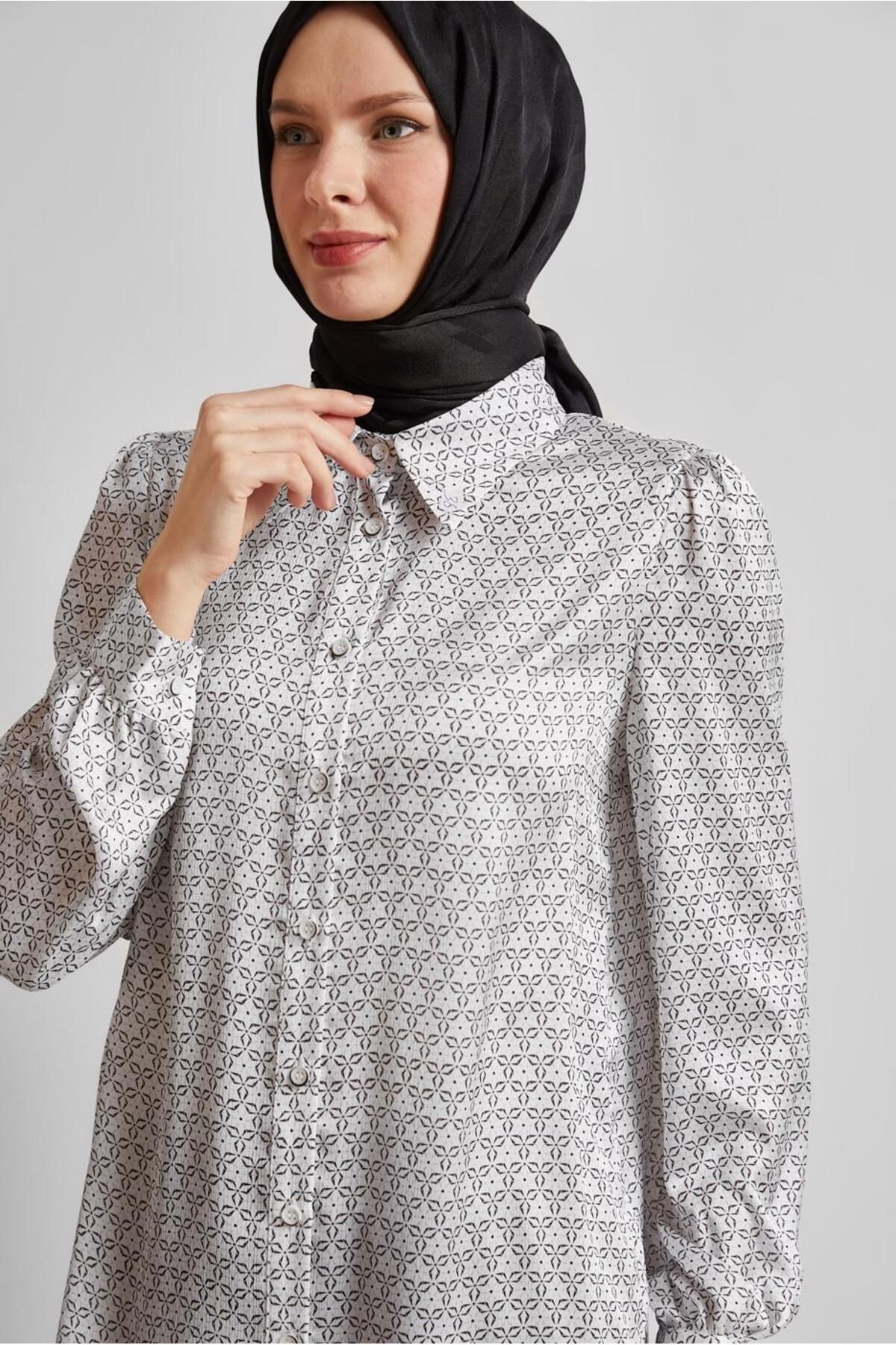 Alvina DESENLİ SATEN BLUZ 45594