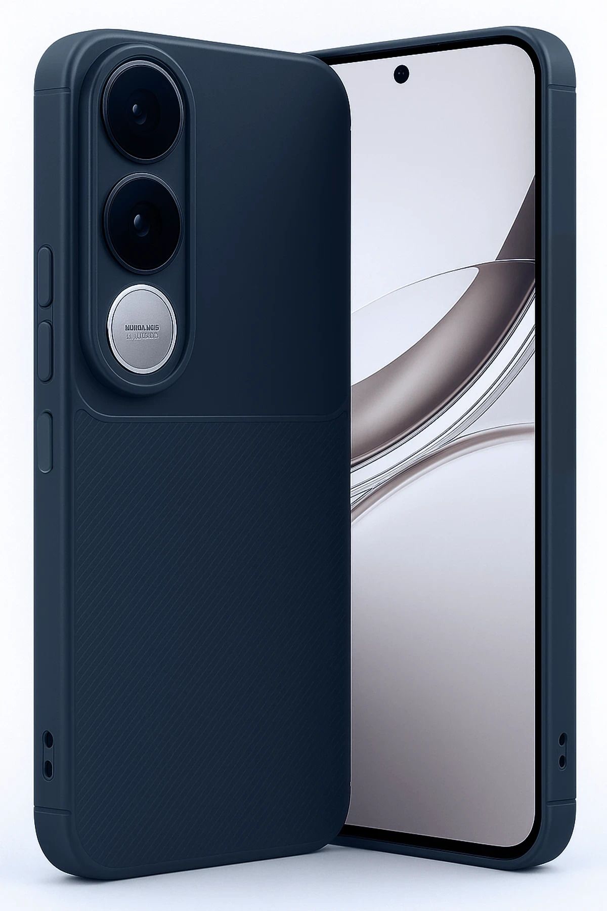 cepmoda Vivo V50 LiTE (4G) AUTOFOCUS KARBON görünümlü Silikon Telefon Kılıfı (YERLİ ÜRETİM) - LACİVERT
