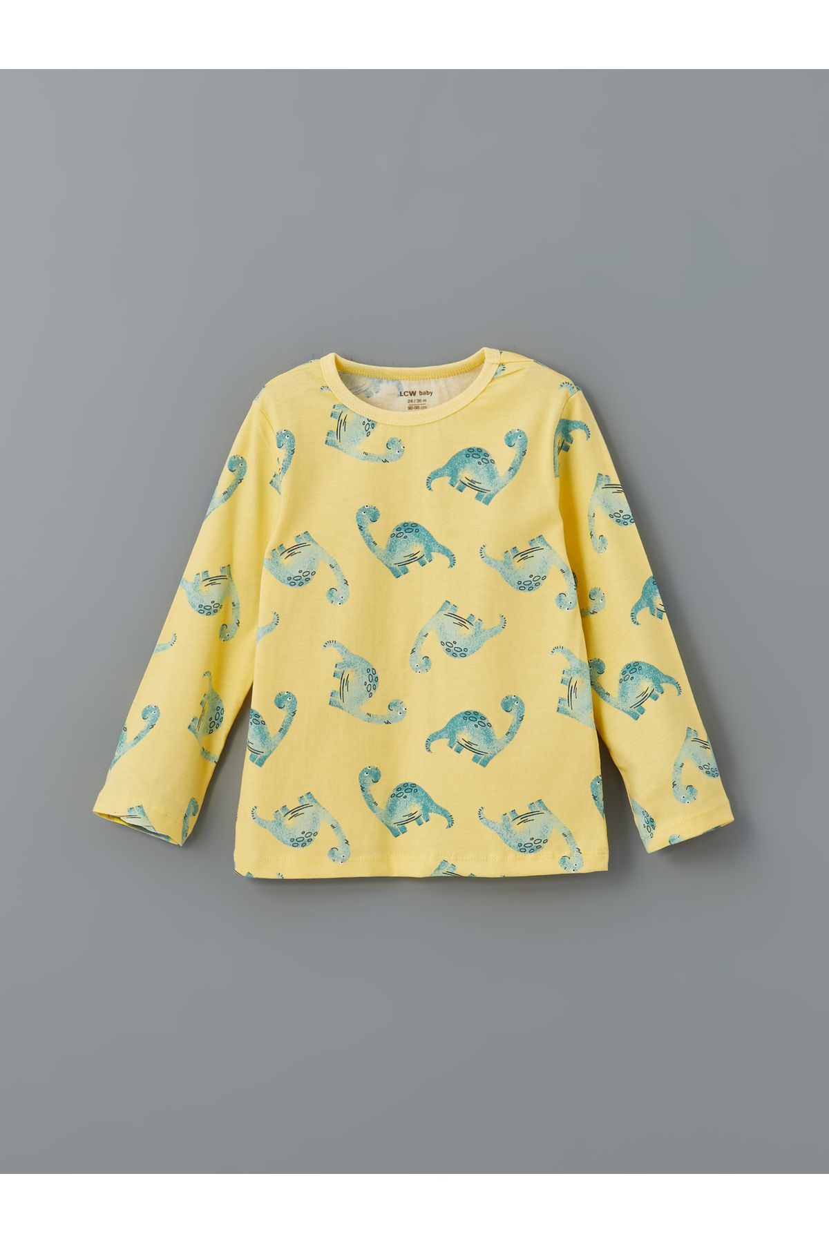 LC Waikiki Bisiklet Yaka Baskılı Erkek Bebek Pijama Üst