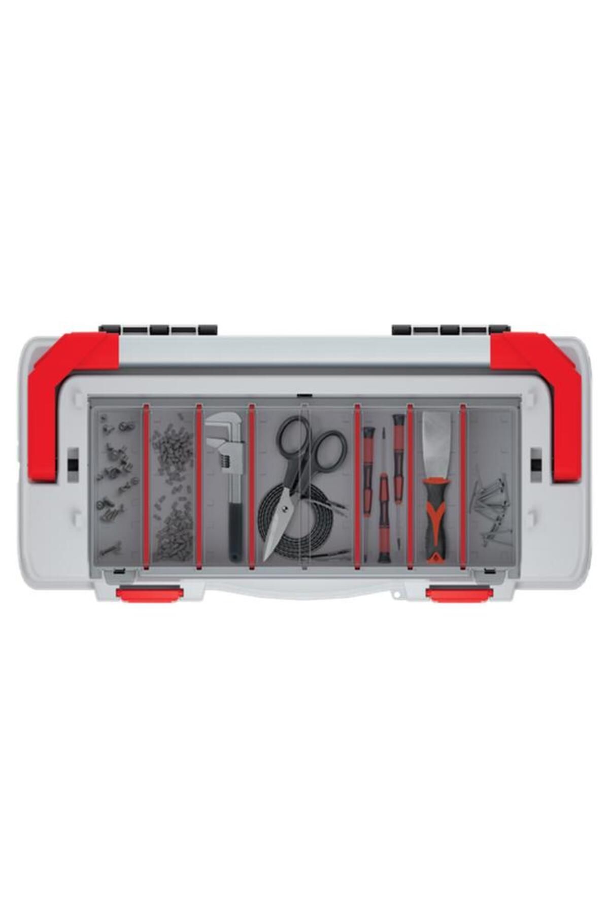 Generic-Kistenberg EVO 60 Durable Tool Box with Removable Separators Black and Red 4